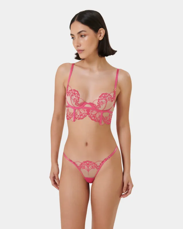 Set: Marisa Fuchsia Pink/Sheer sold by Bluebella