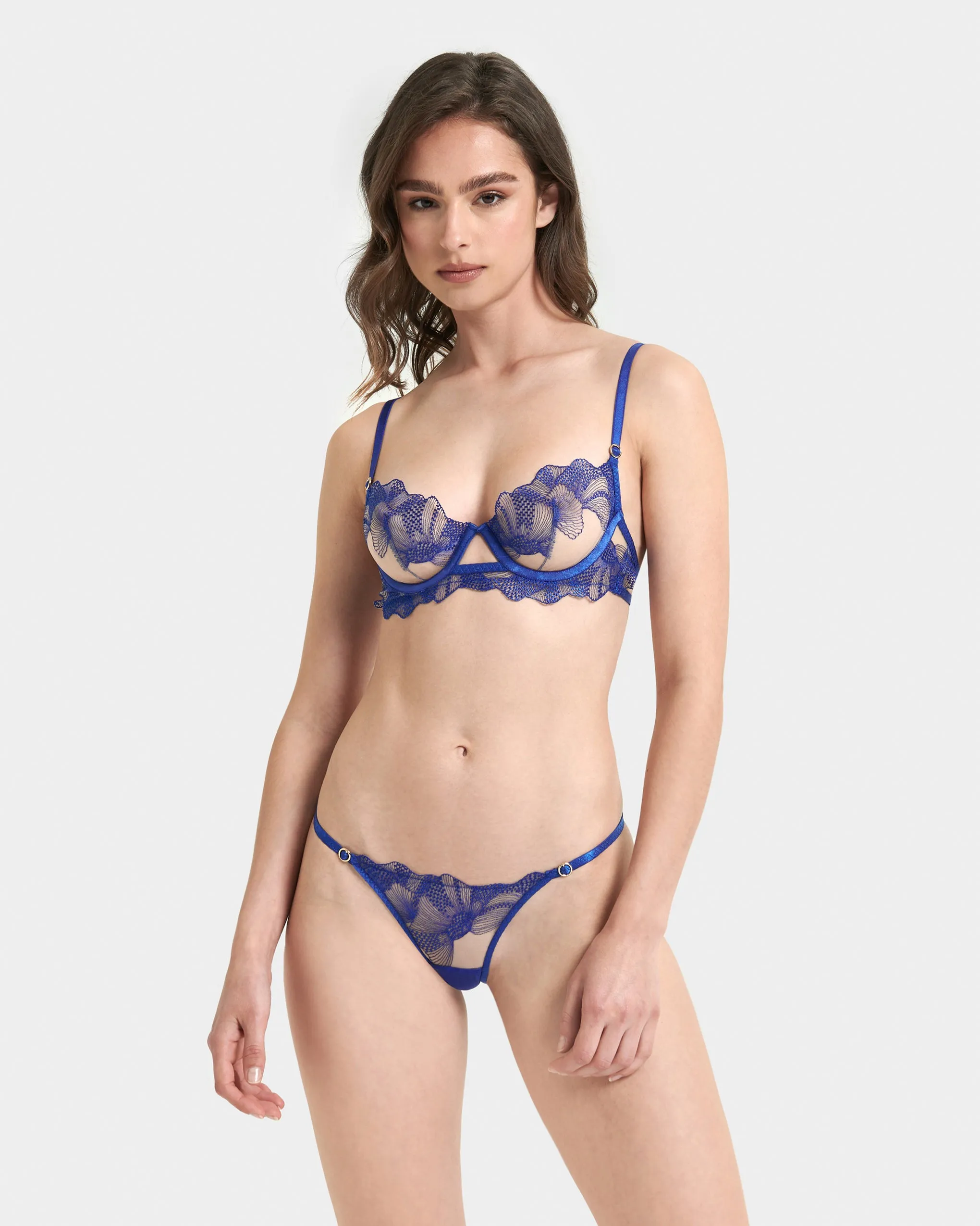 Adeline Brief Sheer/Surf the Web Blue sold by Bluebella product image thumbnail 2