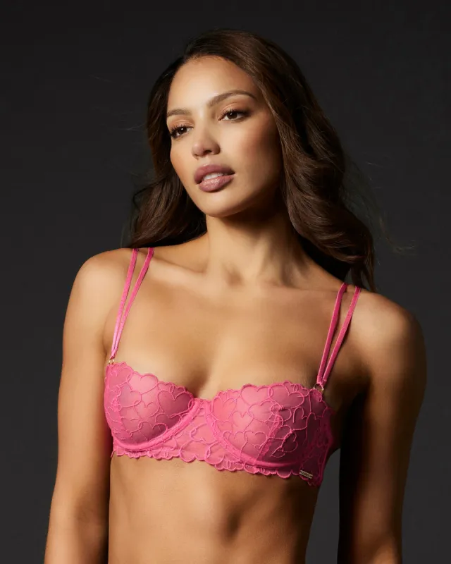 Valentina Wired Bra Fuchsia Pink sold by Bluebella