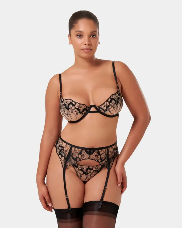 Set: Kalmia Black/Sheer sold by Bluebella
