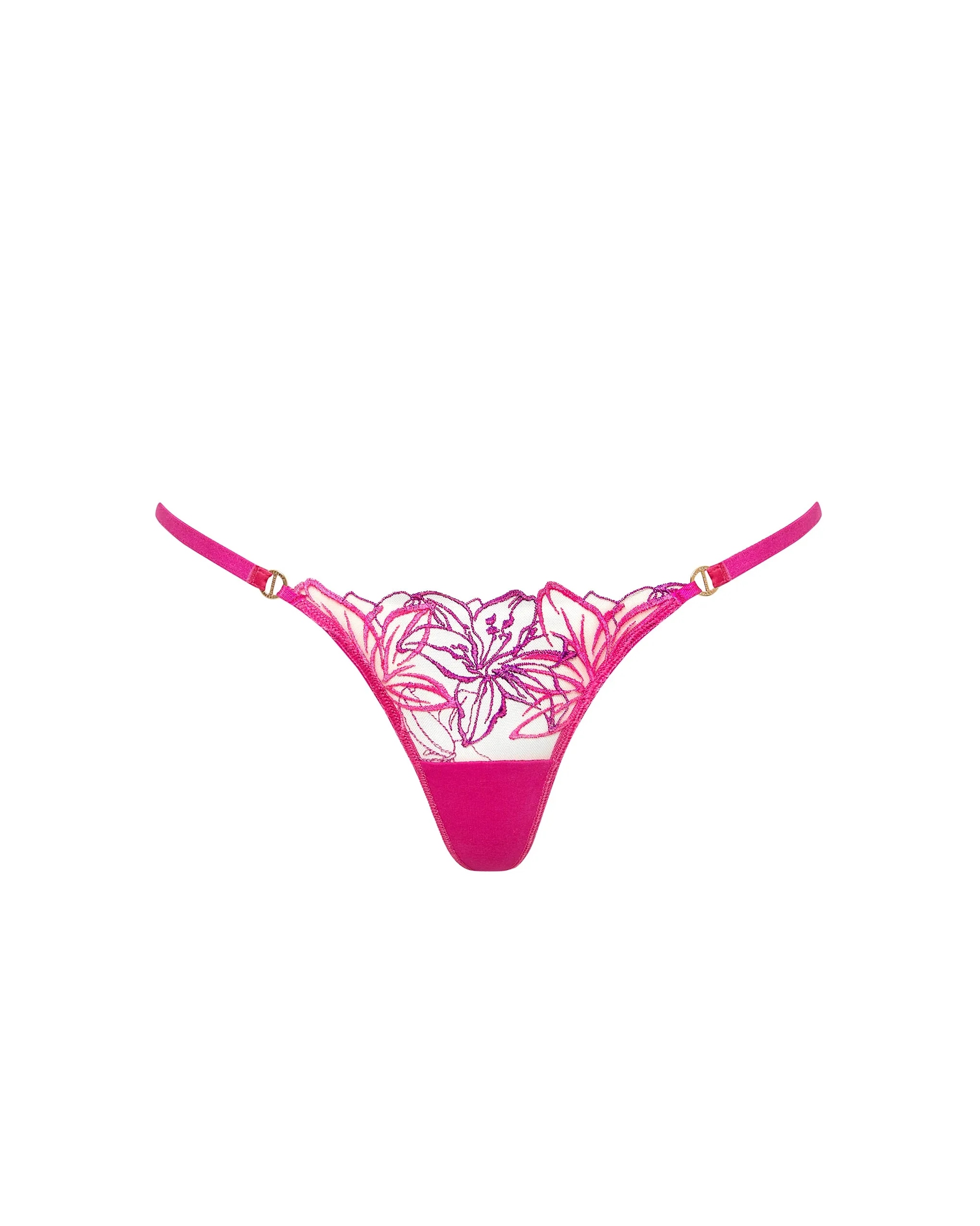 Lilly Thong Fuchsia Pink/Bright Violet/Sheer sold by Bluebella product image thumbnail 5