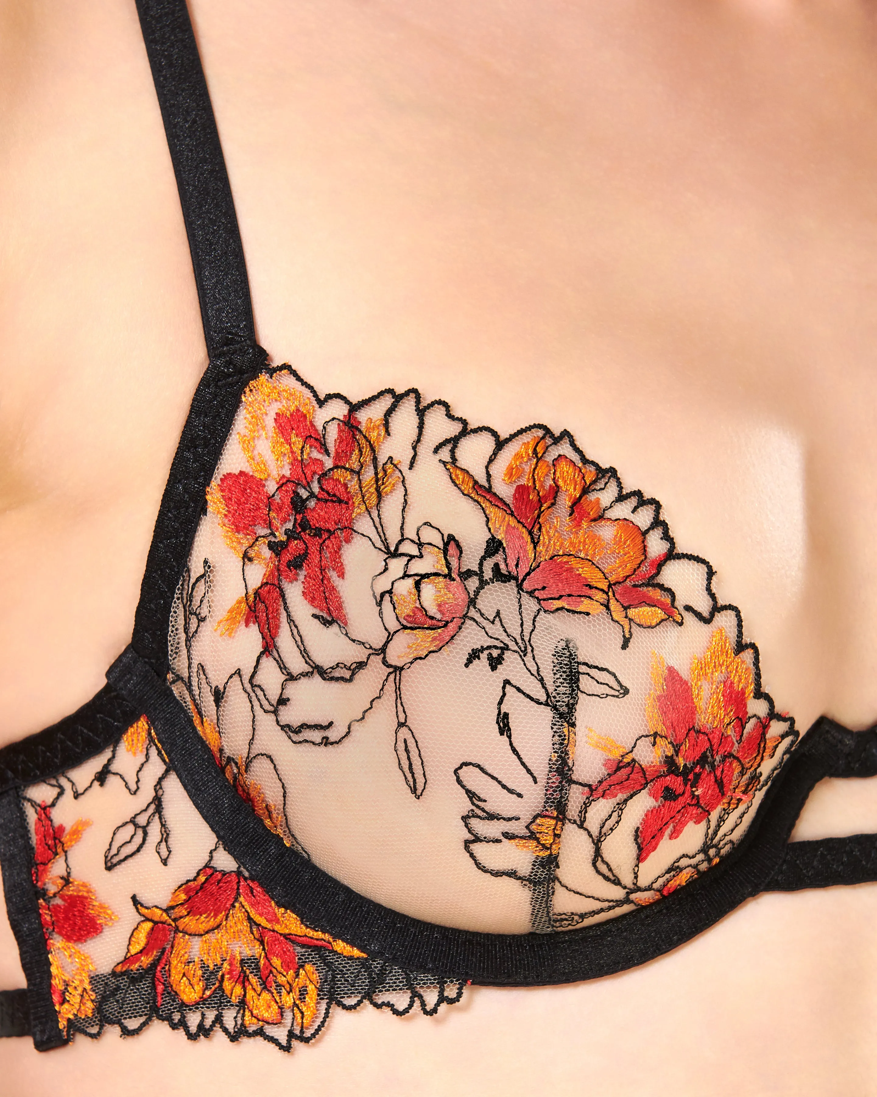 Calista Wired Bra Black/Red sold by Bluebella product image thumbnail 4