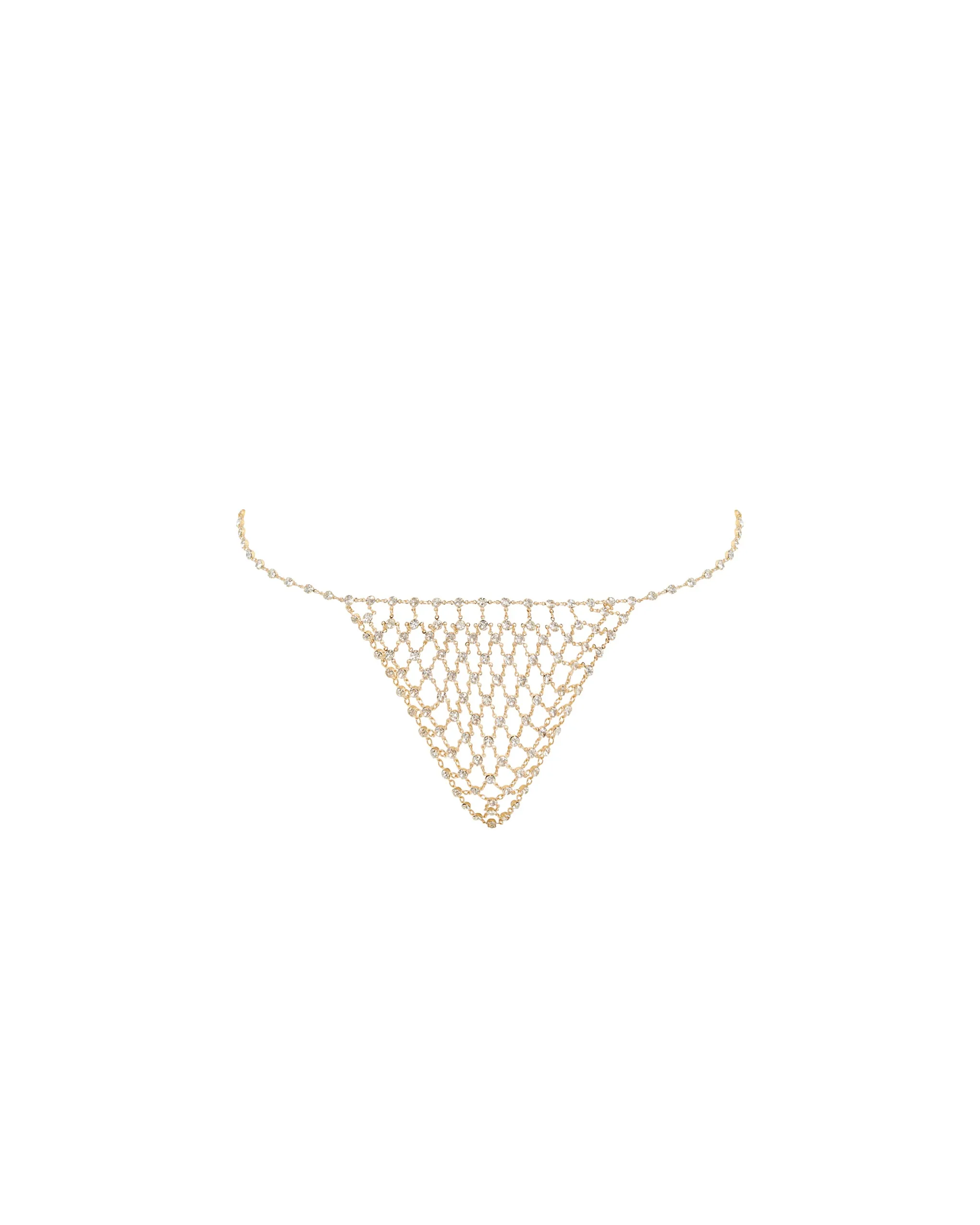 Marli Diamond Lattice Thong Gold sold by Bluebella product image thumbnail 5