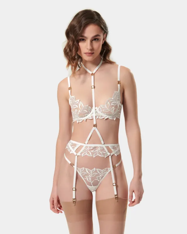 Isadora Suspender Harness White sold by Bluebella