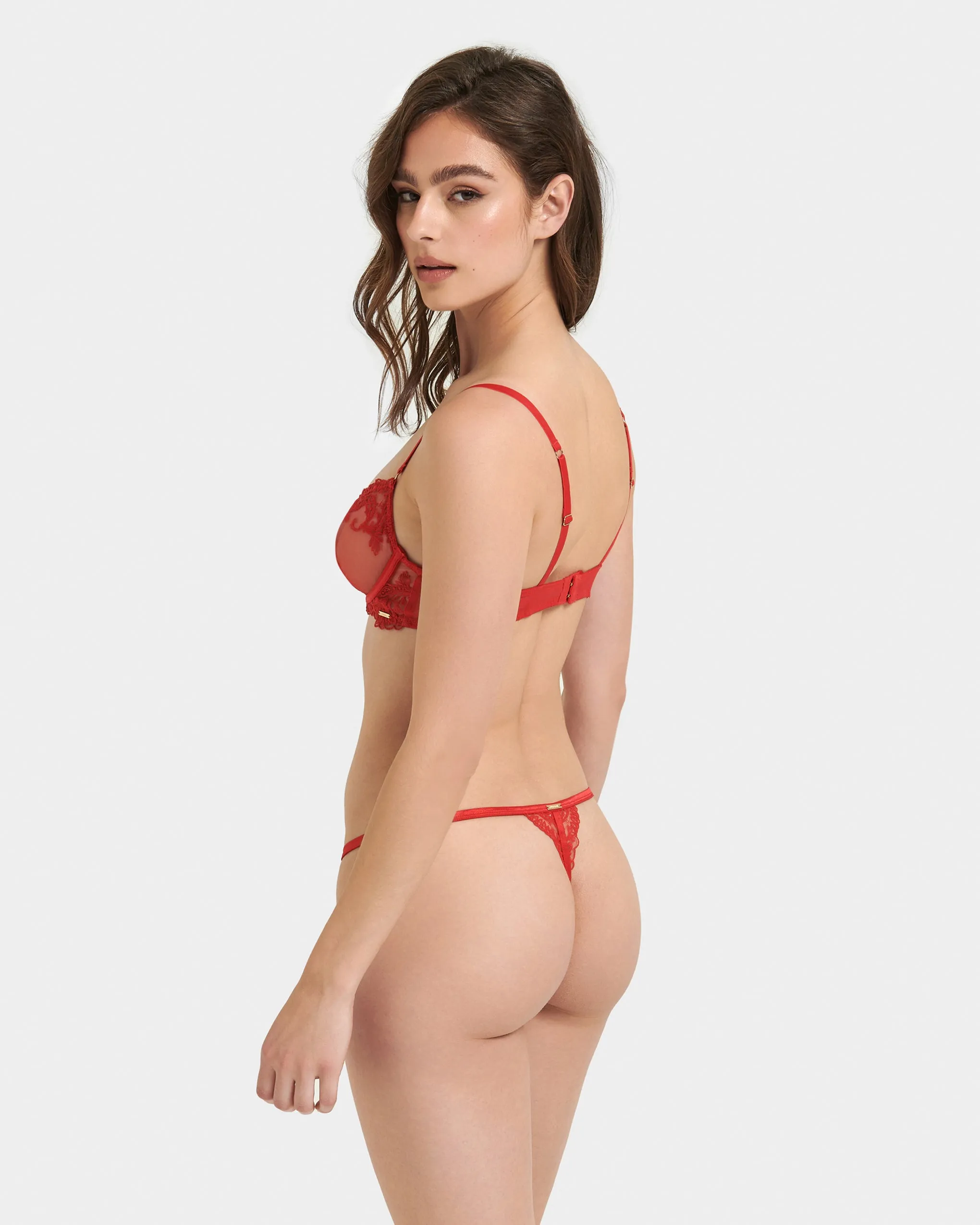 Set: Marseille Bra & Thong Set Red sold by Bluebella product image thumbnail 3