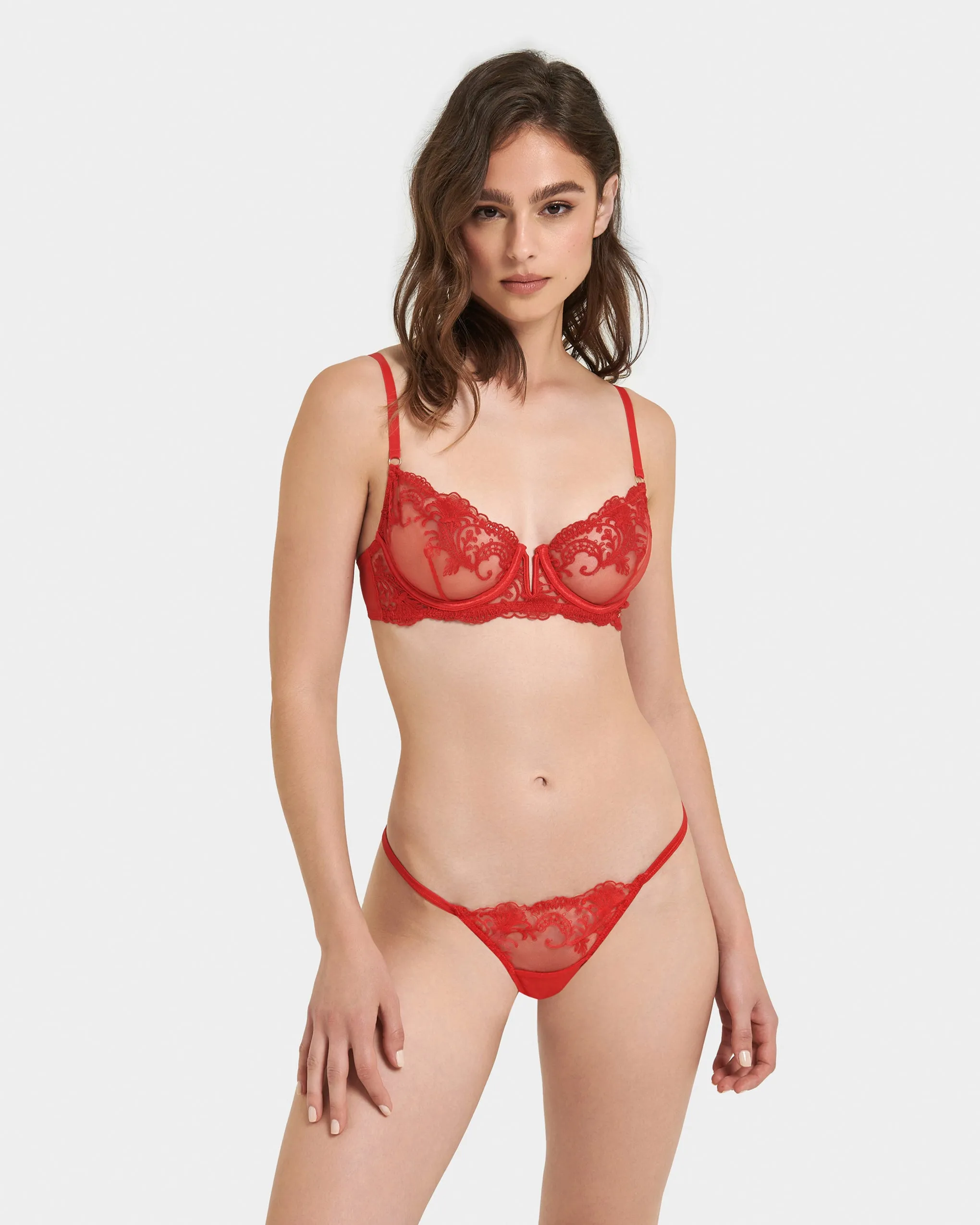 Set: Marseille Bra & Thong Set Red sold by Bluebella product image thumbnail 2