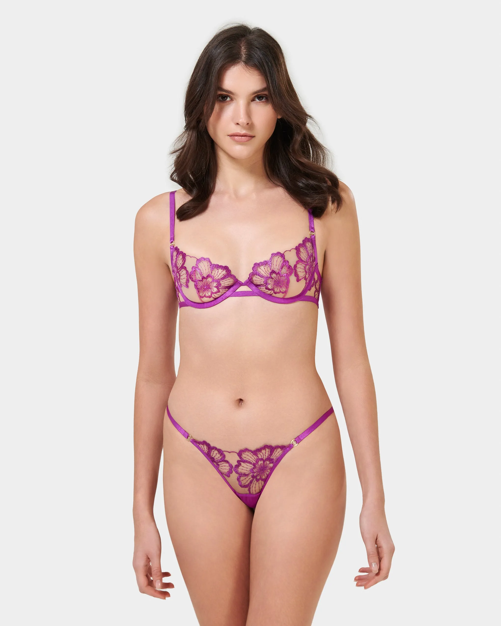 Catalina Brief Bright Violet/Sheer sold by Bluebella product image thumbnail 2