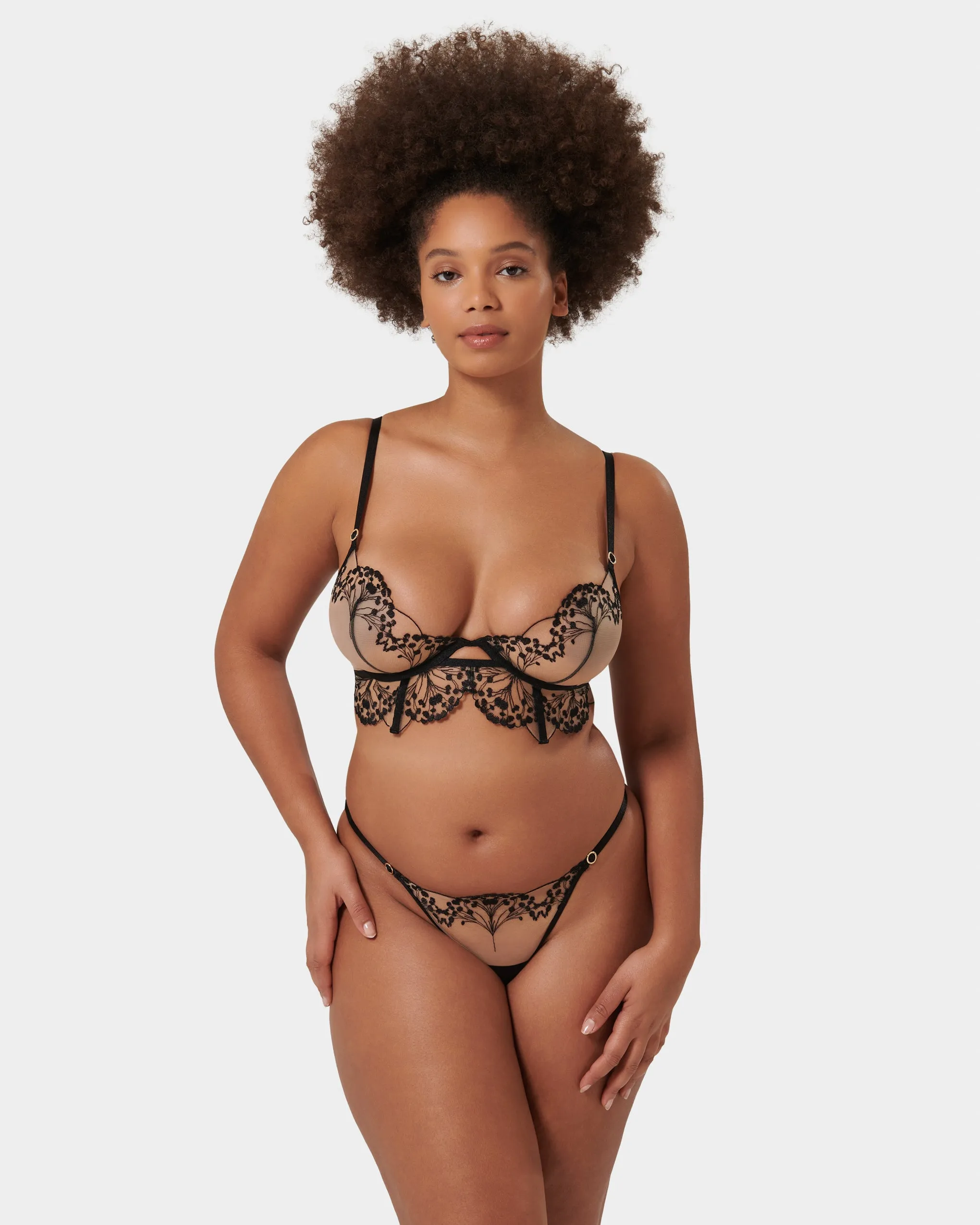 Set: Marisa Bra & Thong Set Black sold by Bluebella product image thumbnail 5