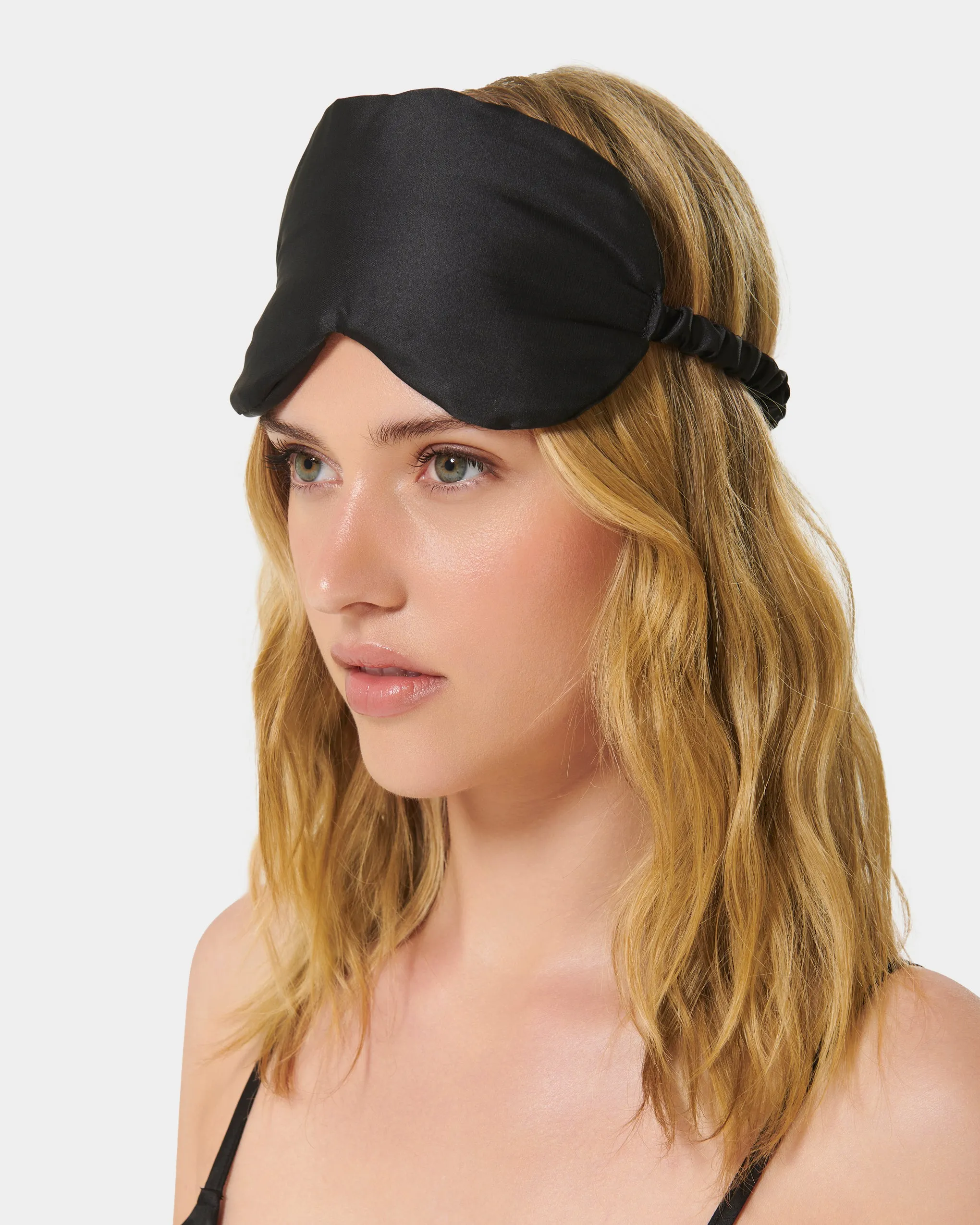 Saskia Luxury Satin Eye Mask Black sold by Bluebella product image thumbnail 3