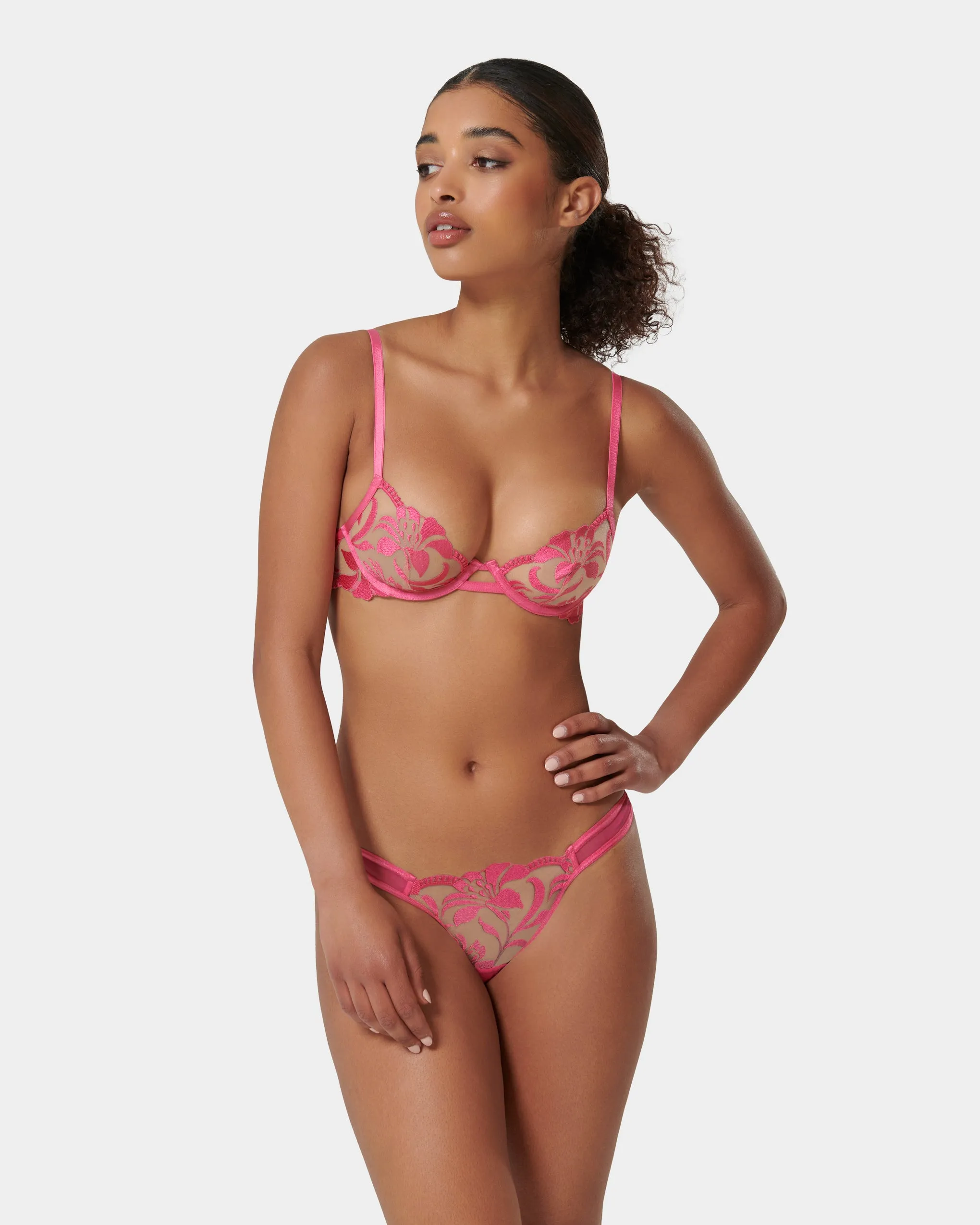 Leonora Brief Fuchsia Pink/Sheer sold by Bluebella product image thumbnail 2