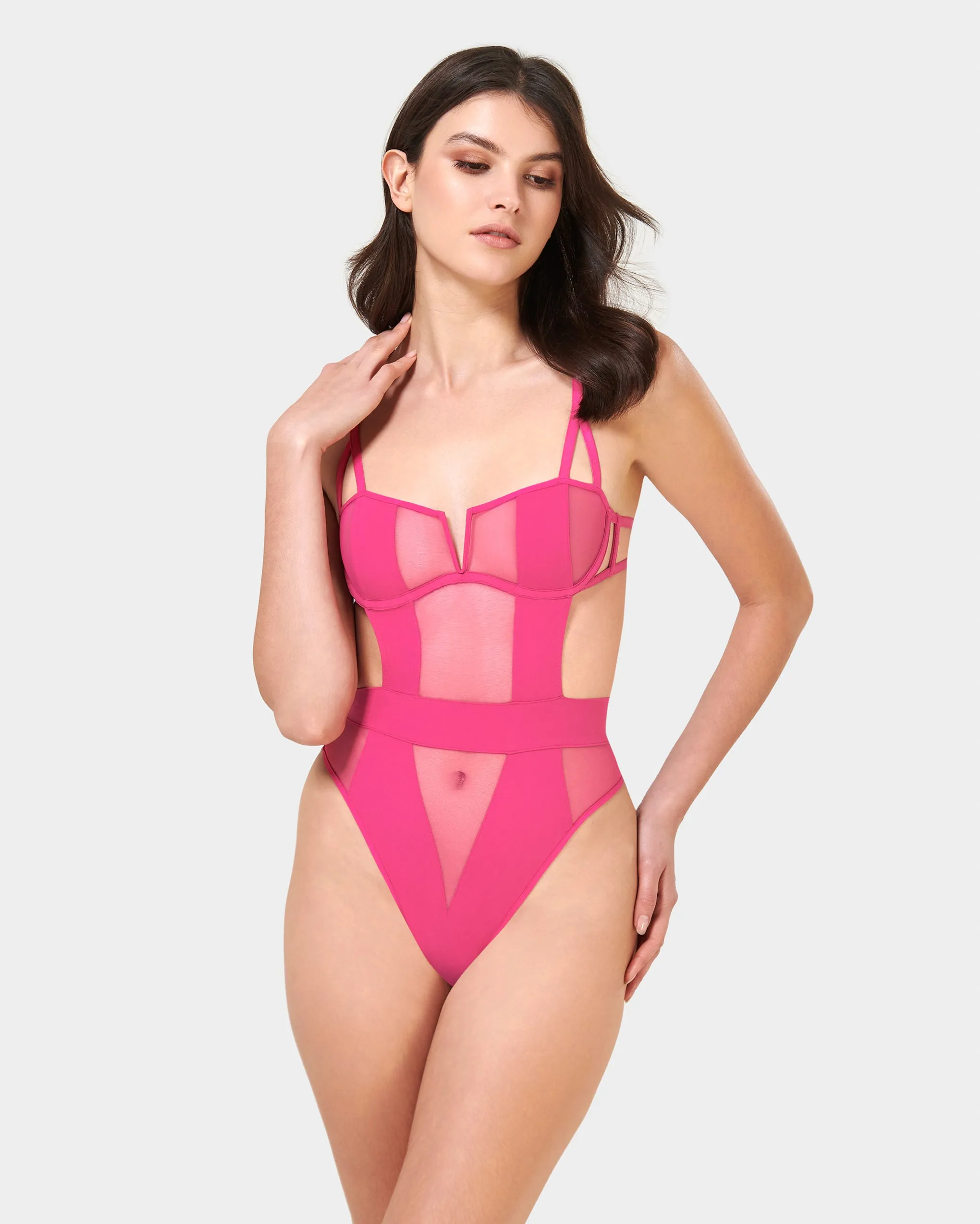 Orla Wired Body Fuchsia Pink sold by Bluebella