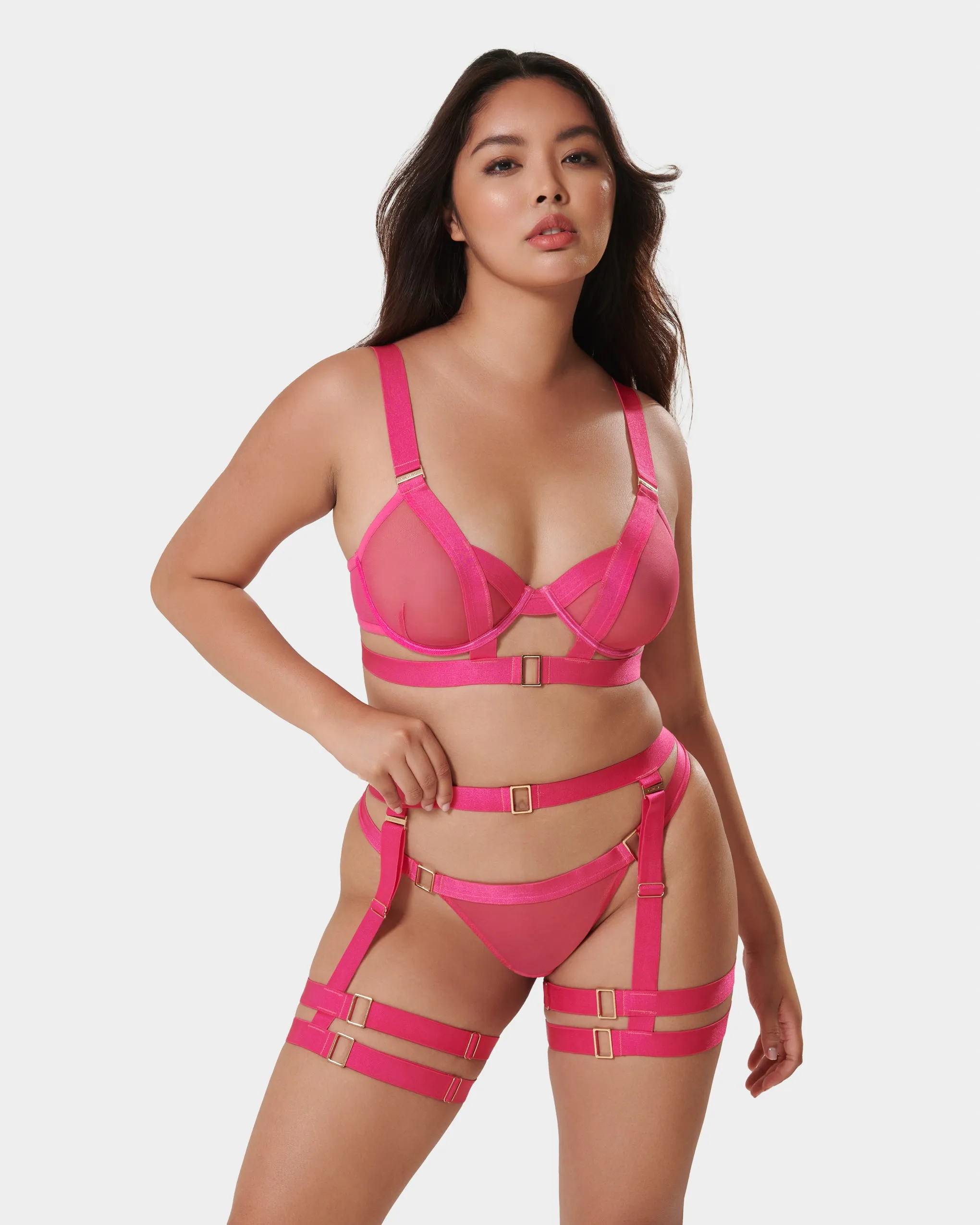 Trinity Thigh Harness Fuchsia Pink sold by Bluebella product image thumbnail 2