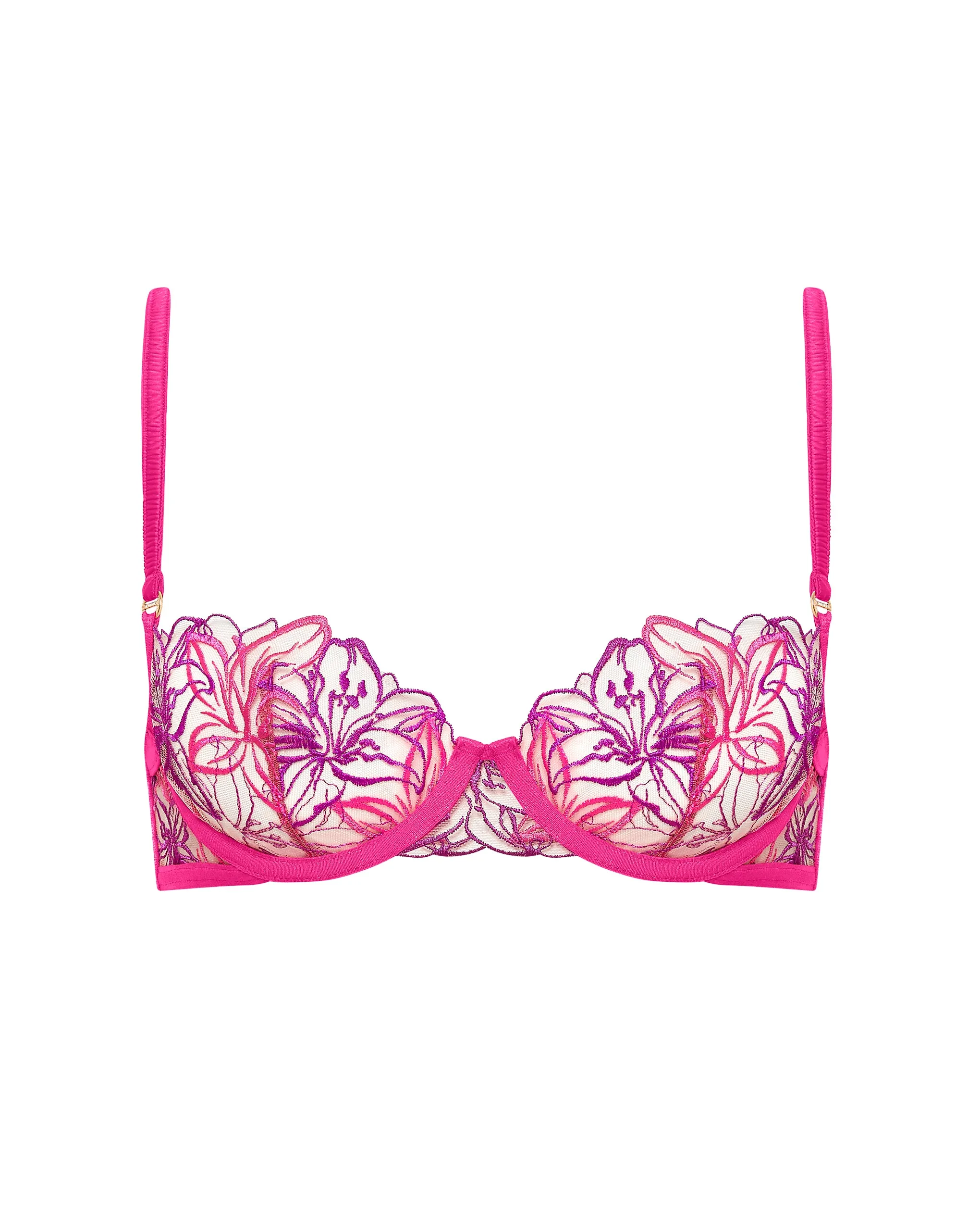Lilly Bra Fuchsia Pink/Bright Violet/Sheer sold by Bluebella product image thumbnail 5