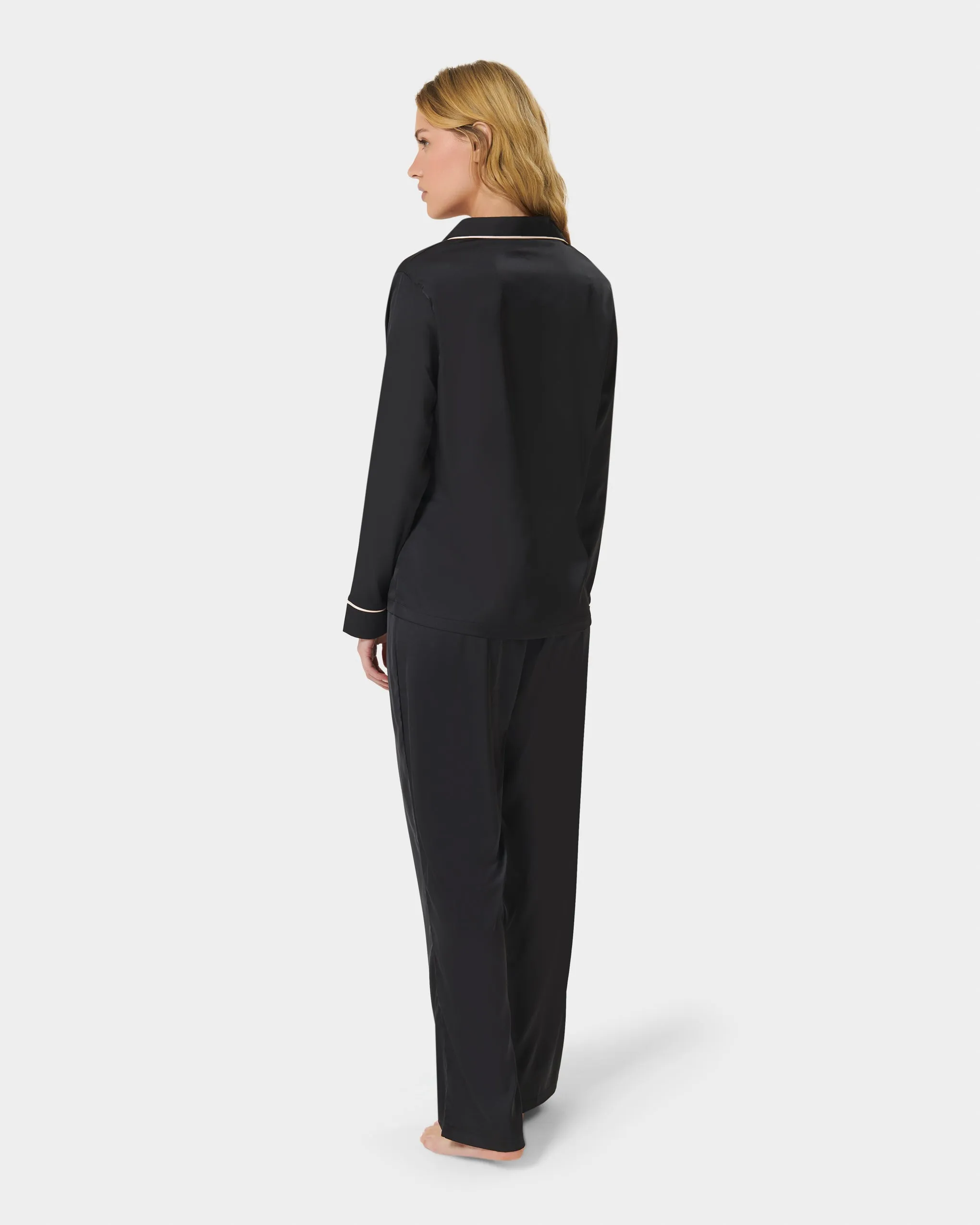 Claudia Shirt and Trouser Set Black/Pale Pink sold by Bluebella product image thumbnail 3