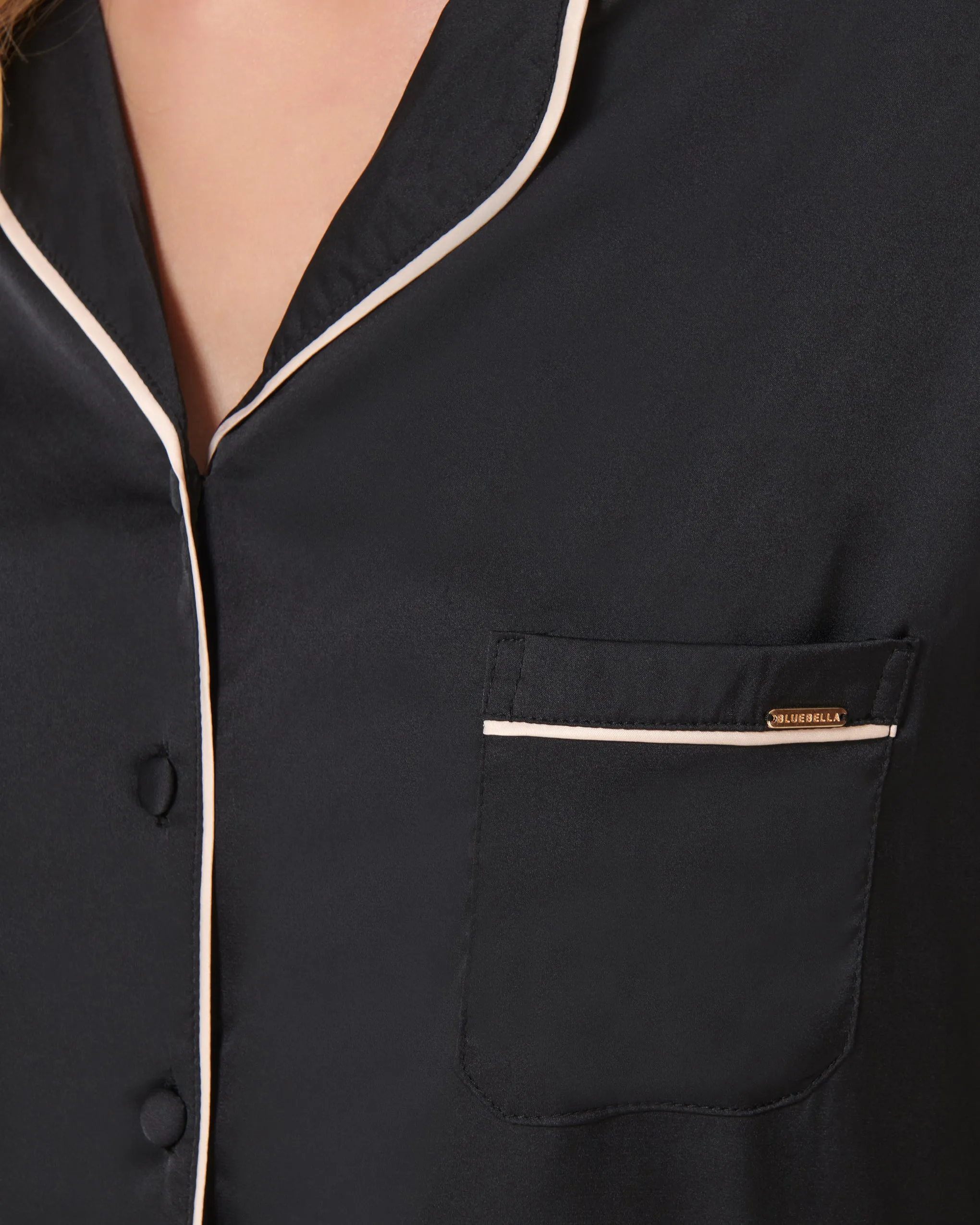 Claudia Shirt and Trouser Set Black/Pale Pink sold by Bluebella product image thumbnail 4