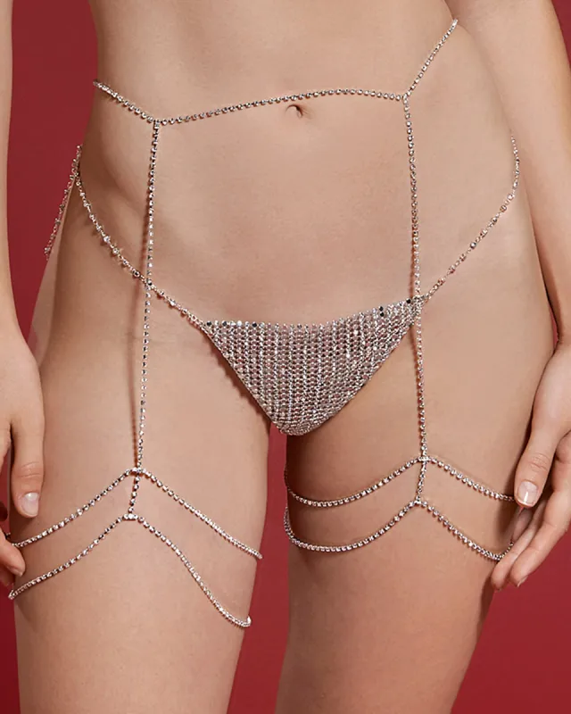 BB x Ashish Body Jewellery Thigh Harness sold by Bluebella