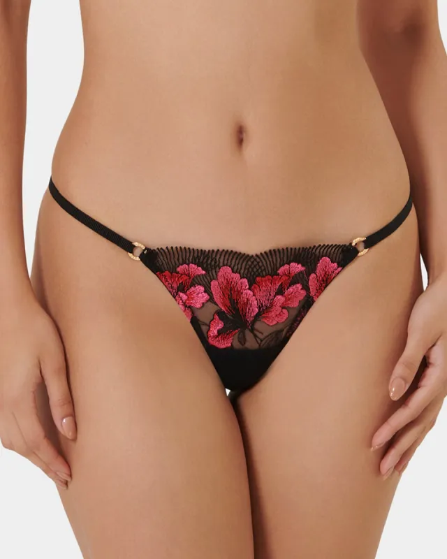 Vivienne Brief Fuchsia Pink/Red/Black sold by Bluebella