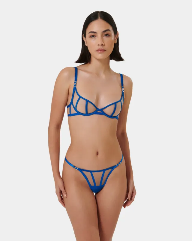 Set: Etta Egyptian Blue/Sheer sold by Bluebella
