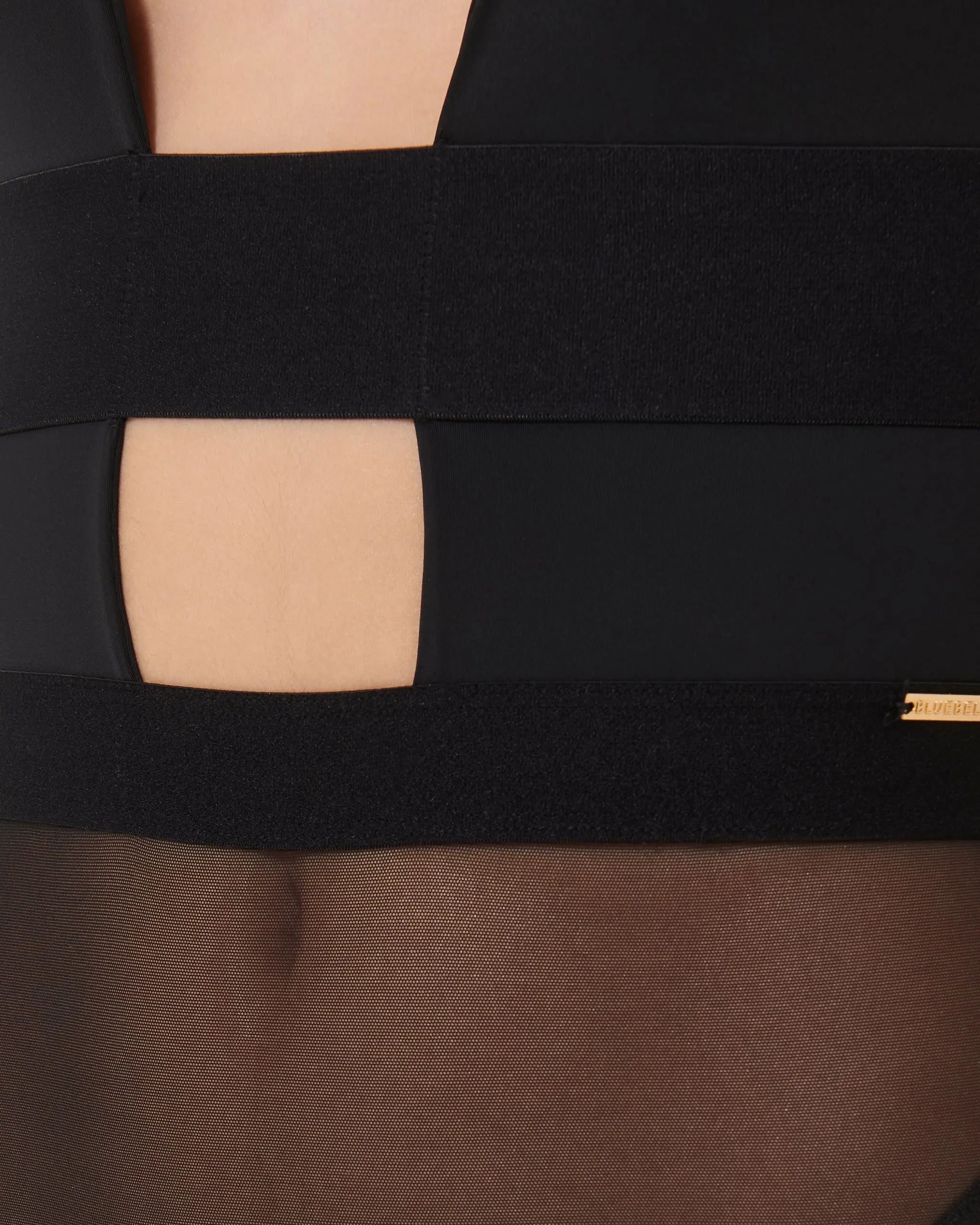 Topaz Strappy Sheer Bodysuit Black sold by Bluebella product image thumbnail 4