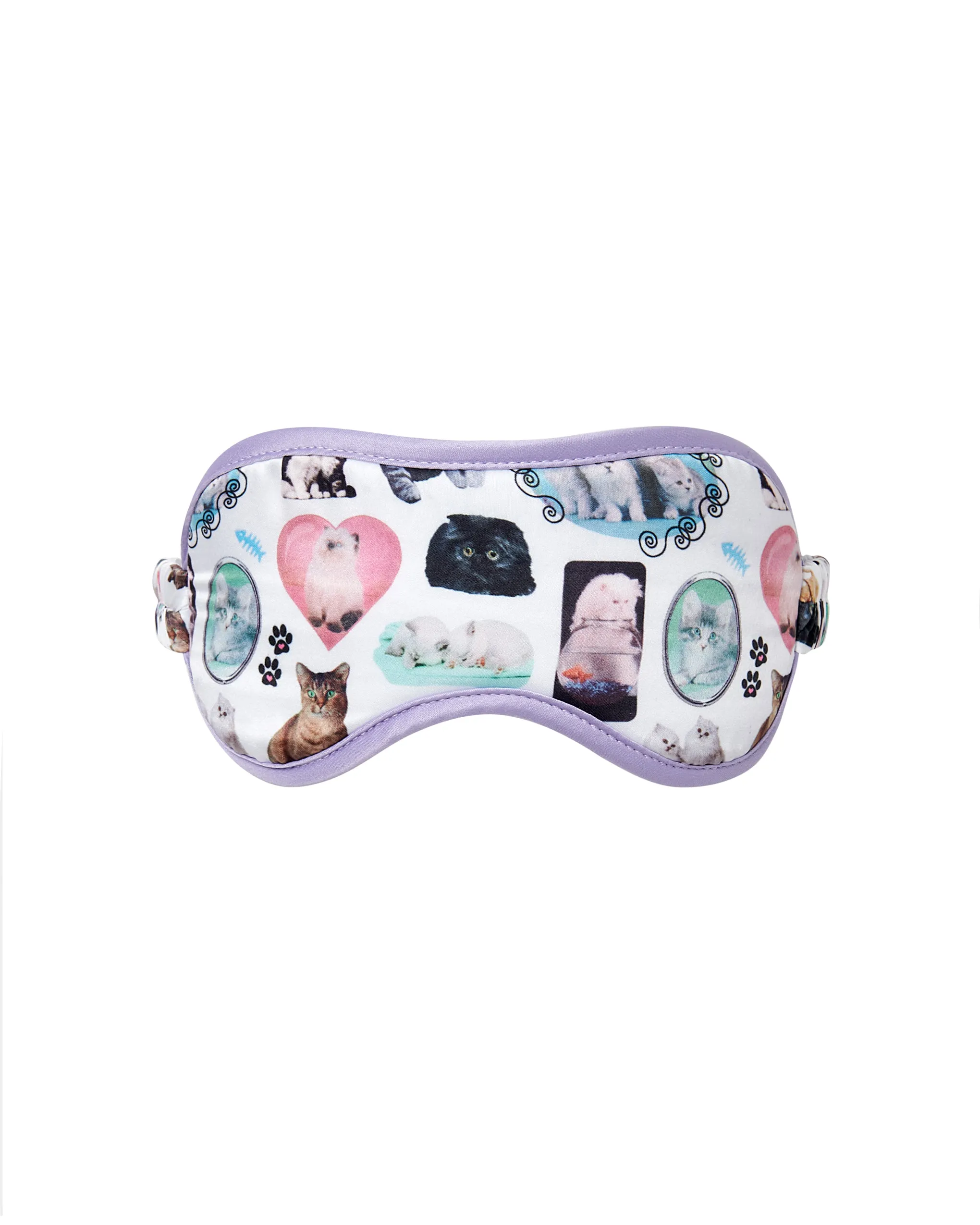 BB x Ashley Williams Kitten Print Luxury Satin Eye Mask sold by Bluebella product image thumbnail 5