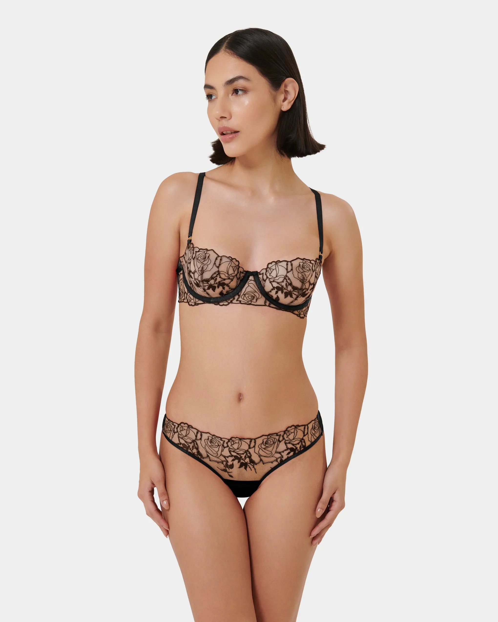 Set: Rosalie Black/Sheer sold by Bluebella