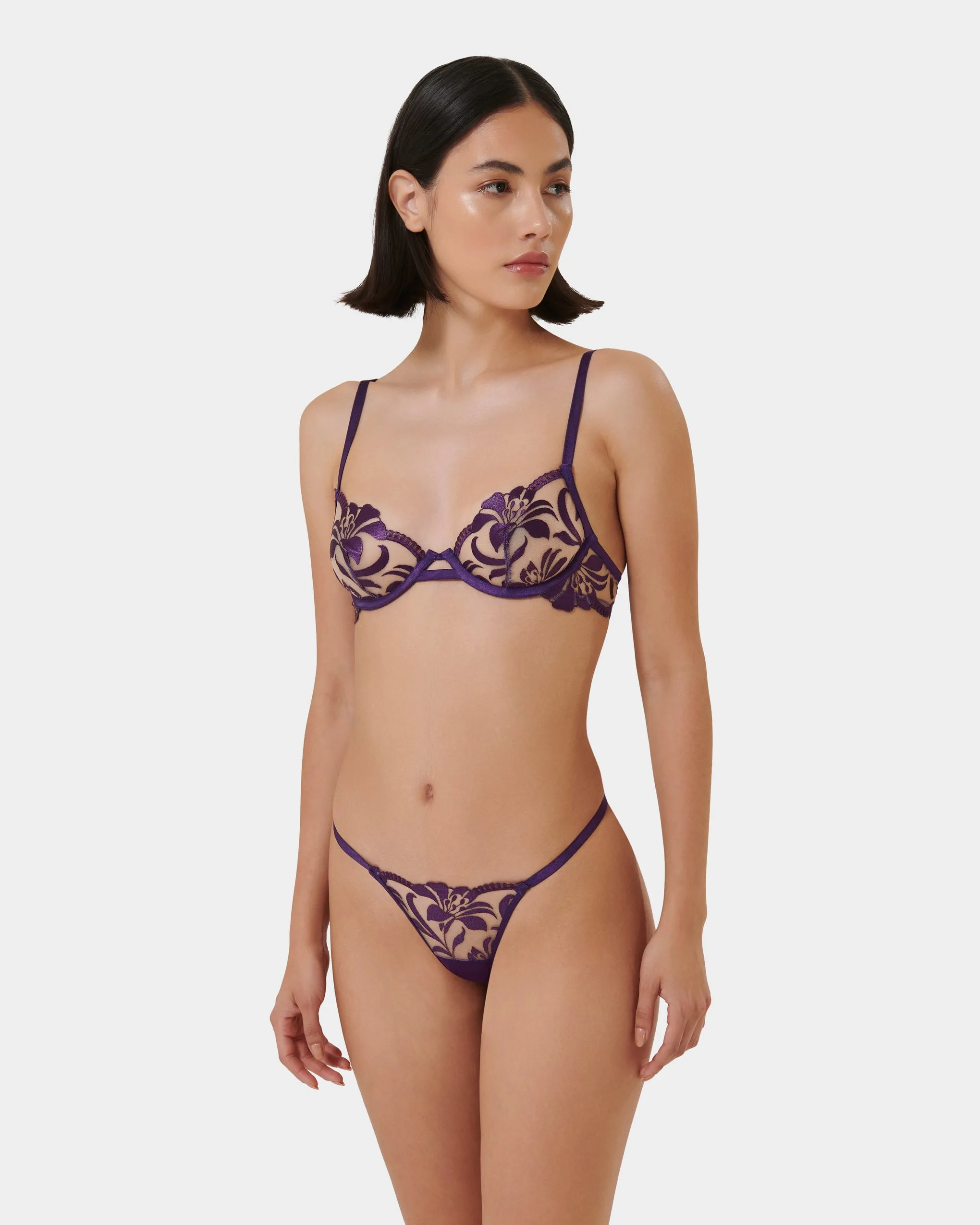Set: Leonora Acai Purple/Sheer sold by Bluebella product image thumbnail 2