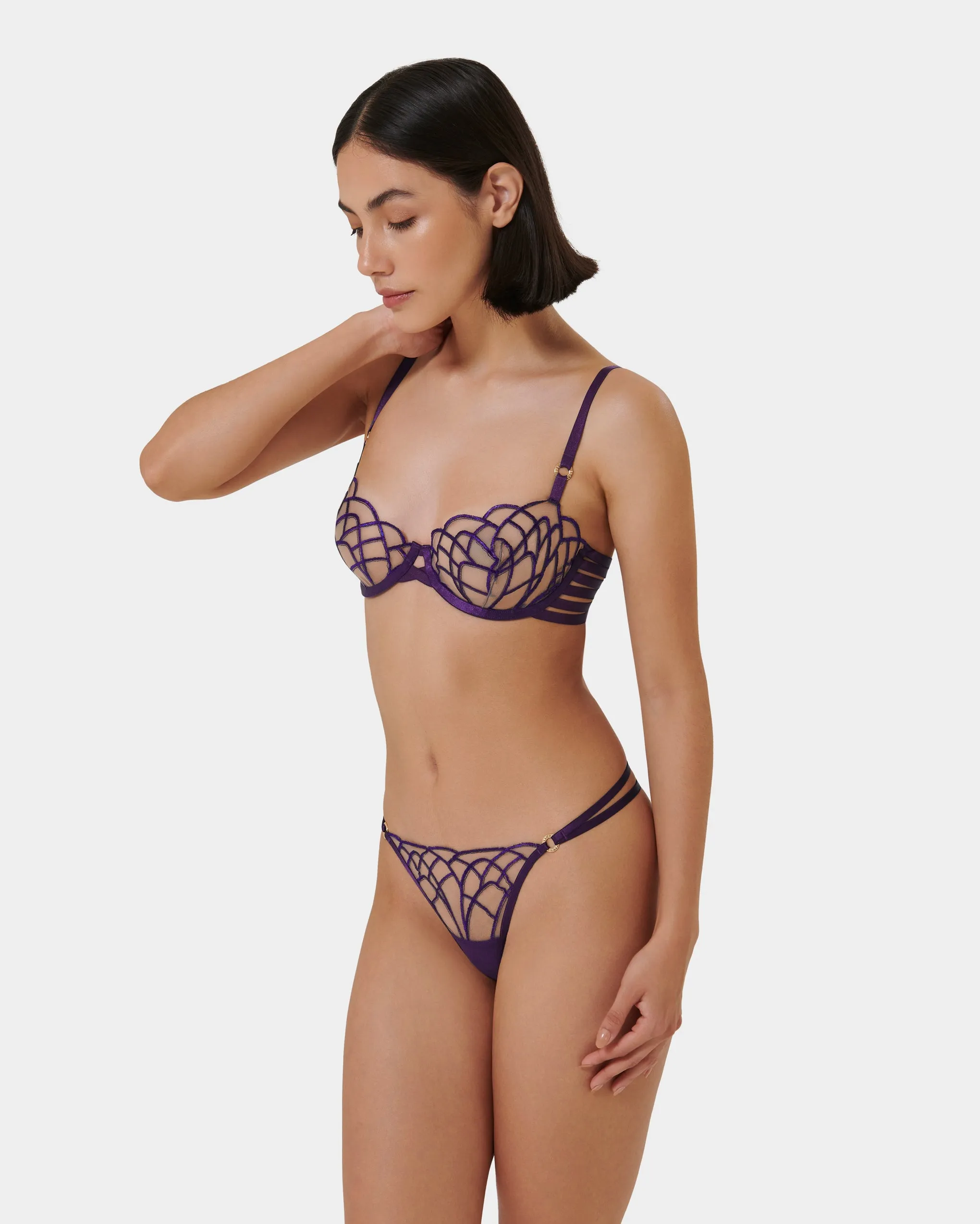 Set: Beatrix Acai Purple/Sheer sold by Bluebella product image thumbnail 2