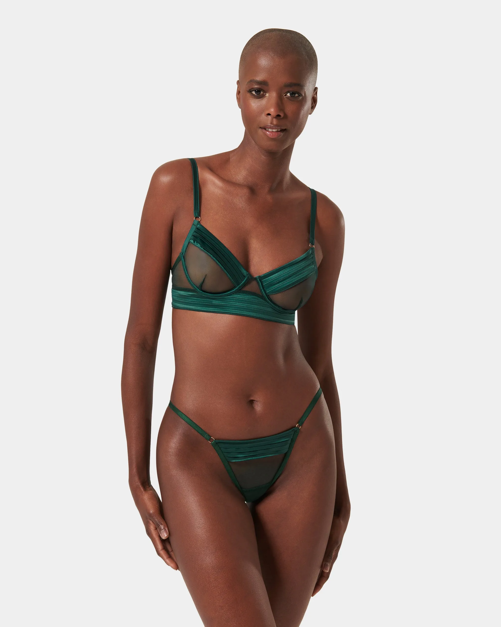 Stephanie Wired Bra Botanical Garden Green sold by Bluebella product image thumbnail 2