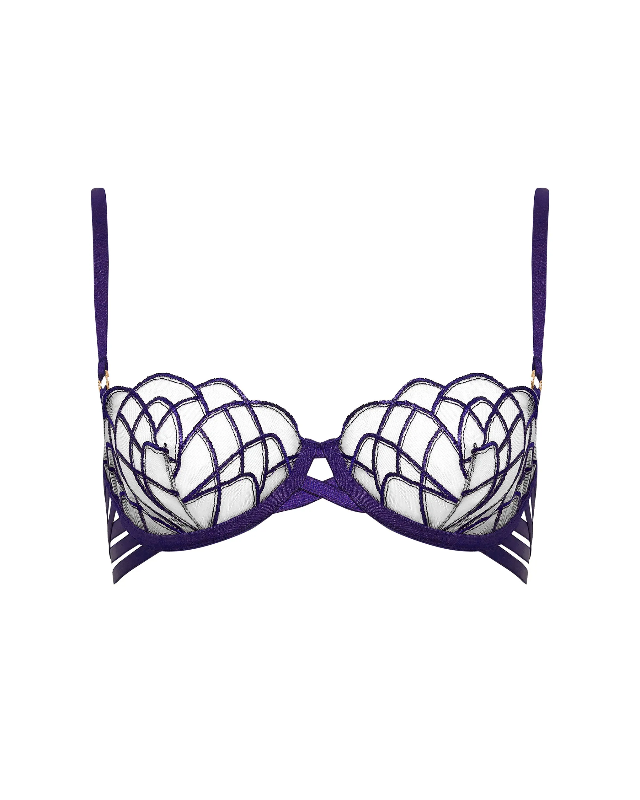 Beatrix Wired Bra Acai Purple/Sheer sold by Bluebella product image thumbnail 5