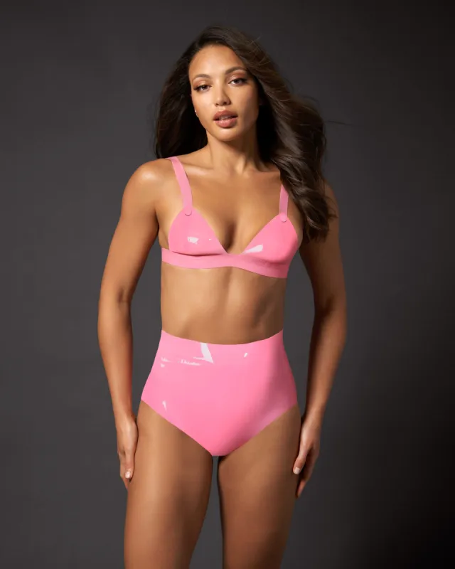 Set: Latex Bubblegum Pink sold by Bluebella