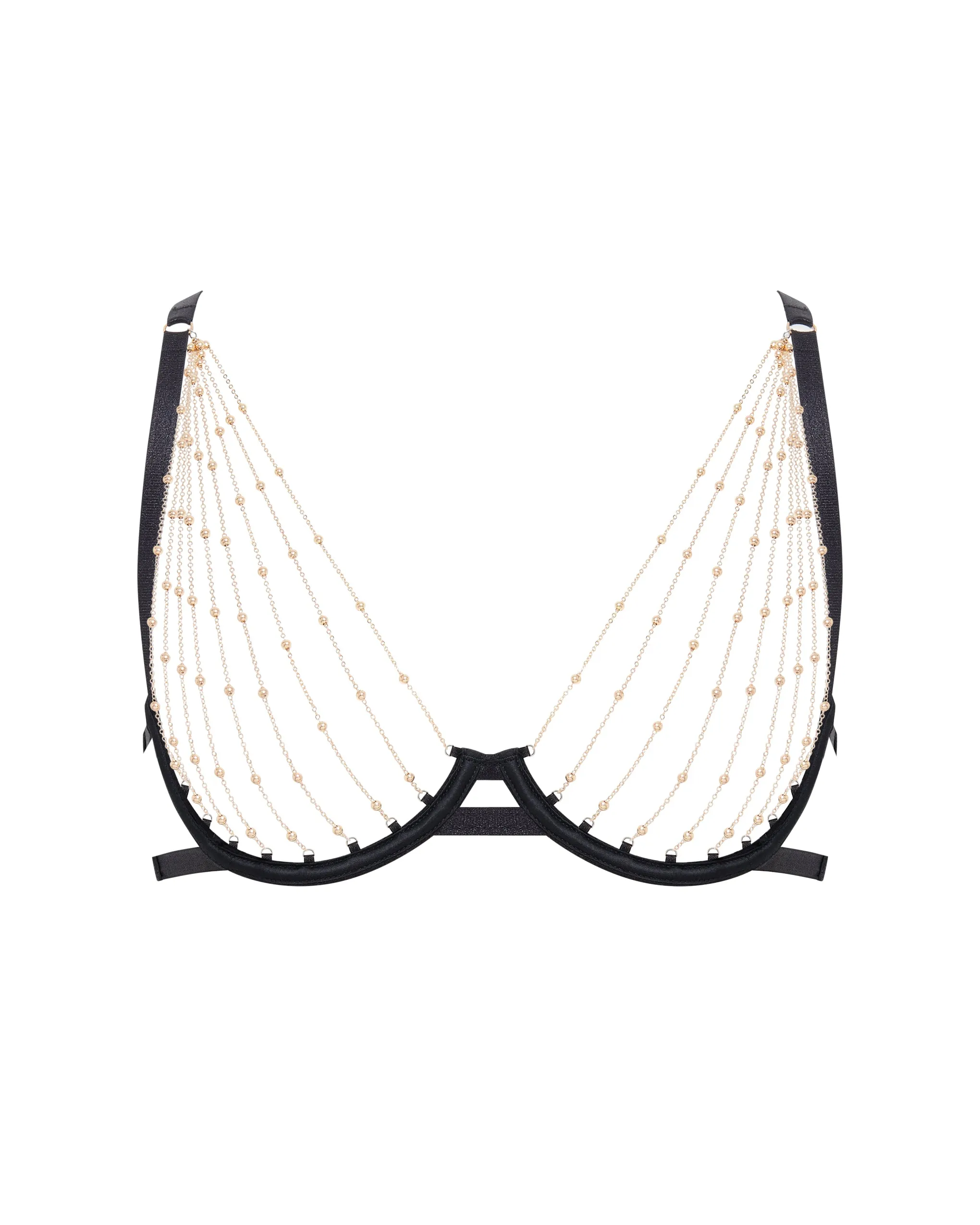 Frida Open Chain Bra Black/Gold sold by Bluebella product image thumbnail 5