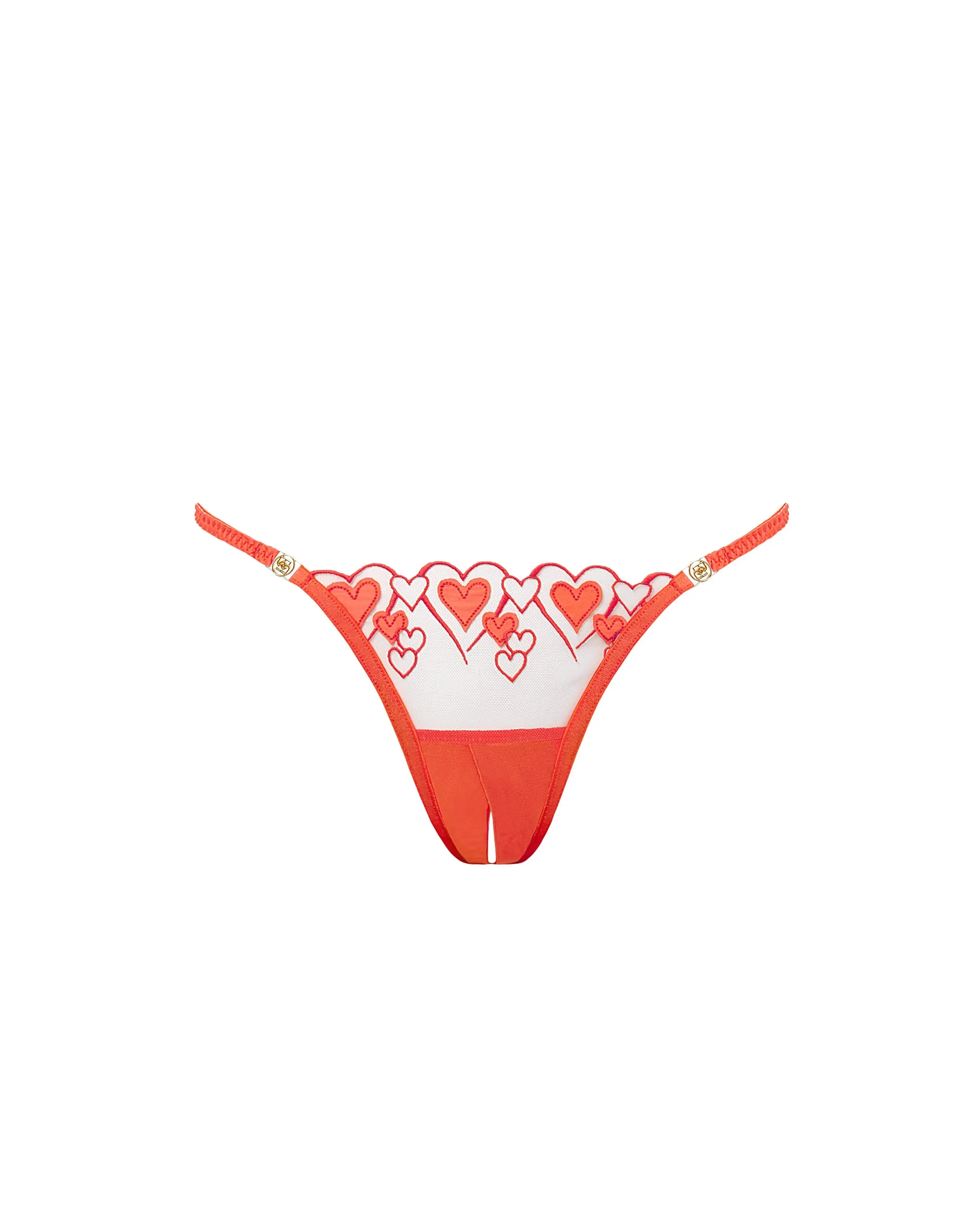 Harlow Open Brief Hot Coral/Sheer sold by Bluebella product image thumbnail 5