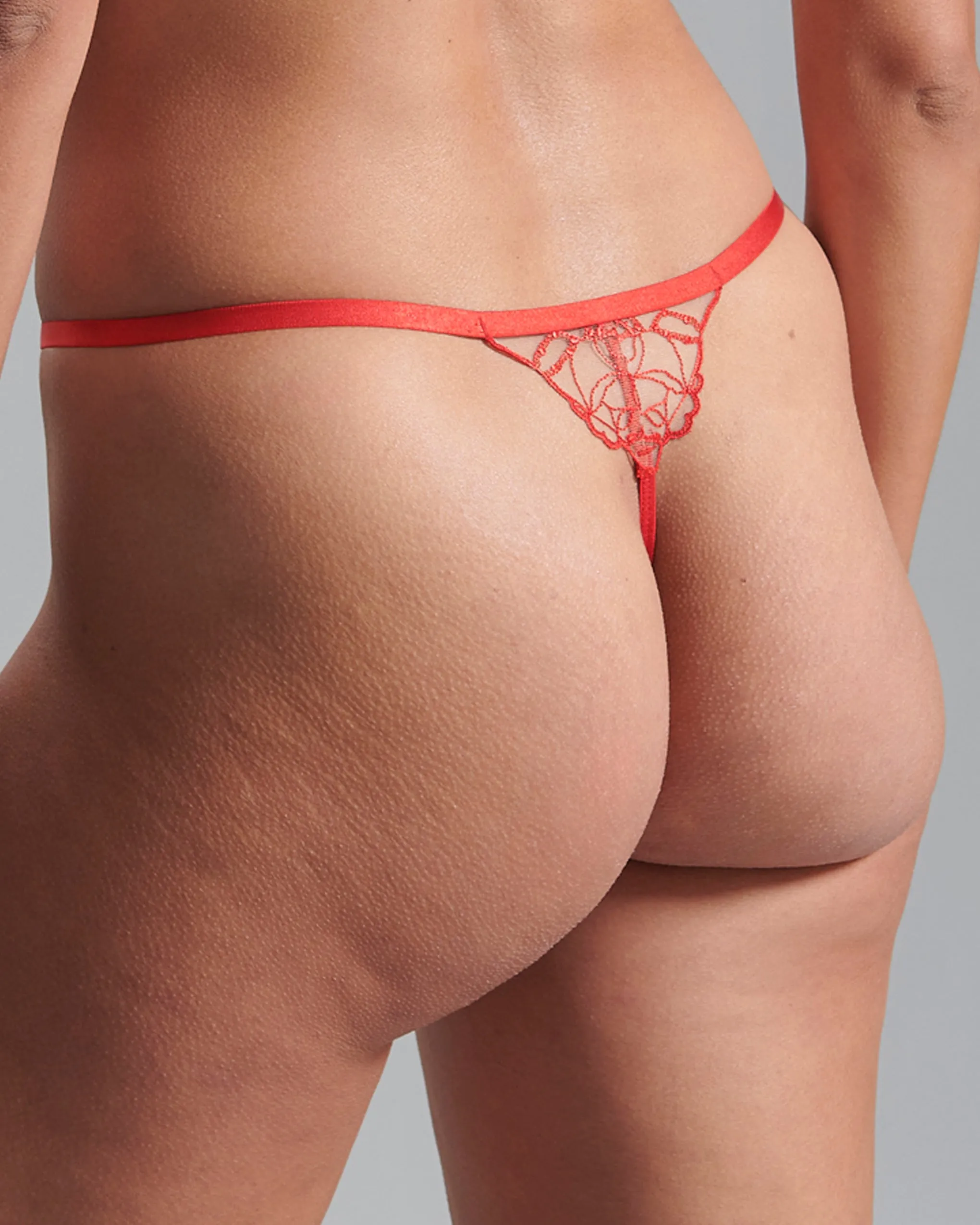 Rosalie Thong Red/Sheer sold by Bluebella product image thumbnail 3