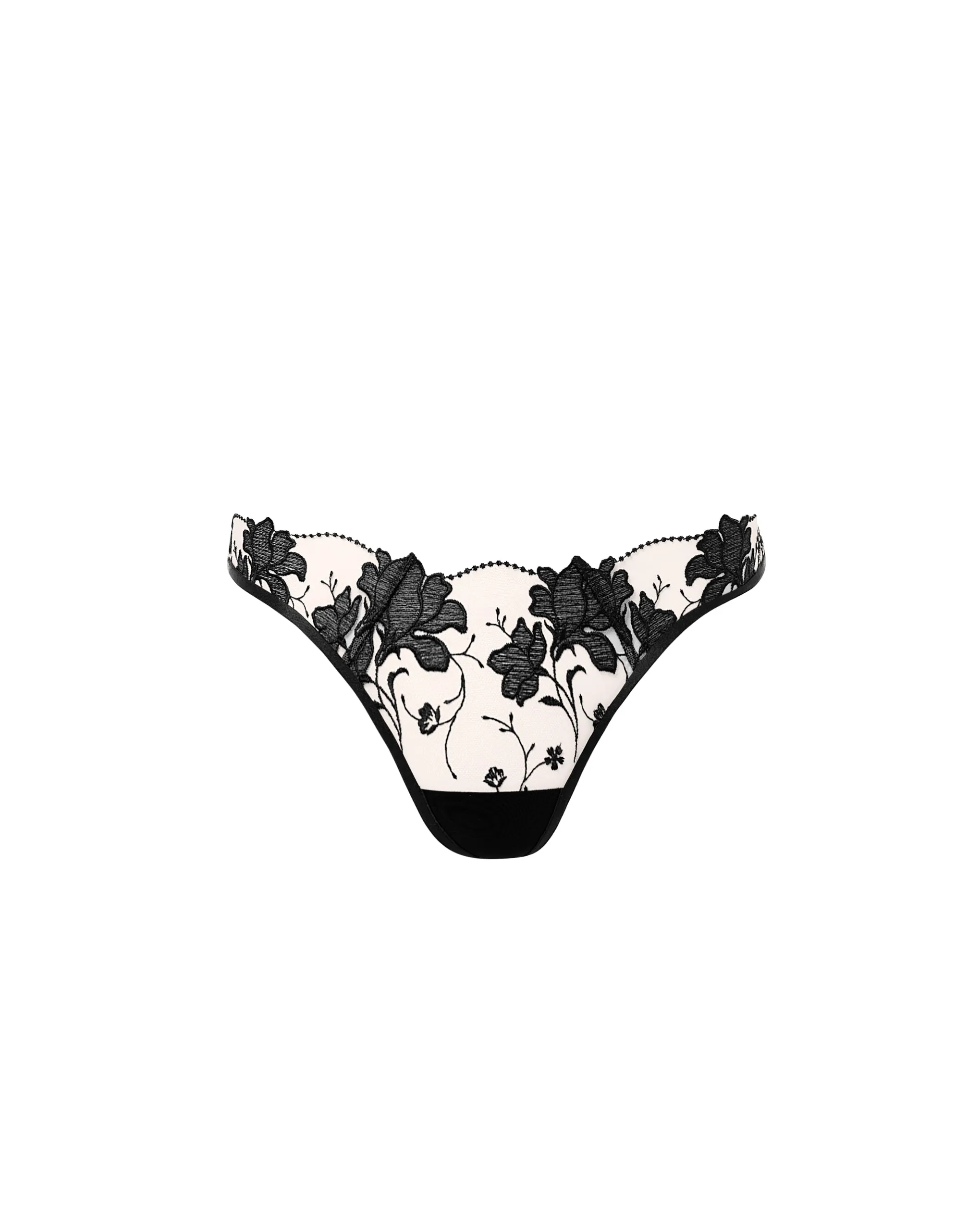 Yvette Embroidered Sheer Thong Black sold by Bluebella product image thumbnail 5
