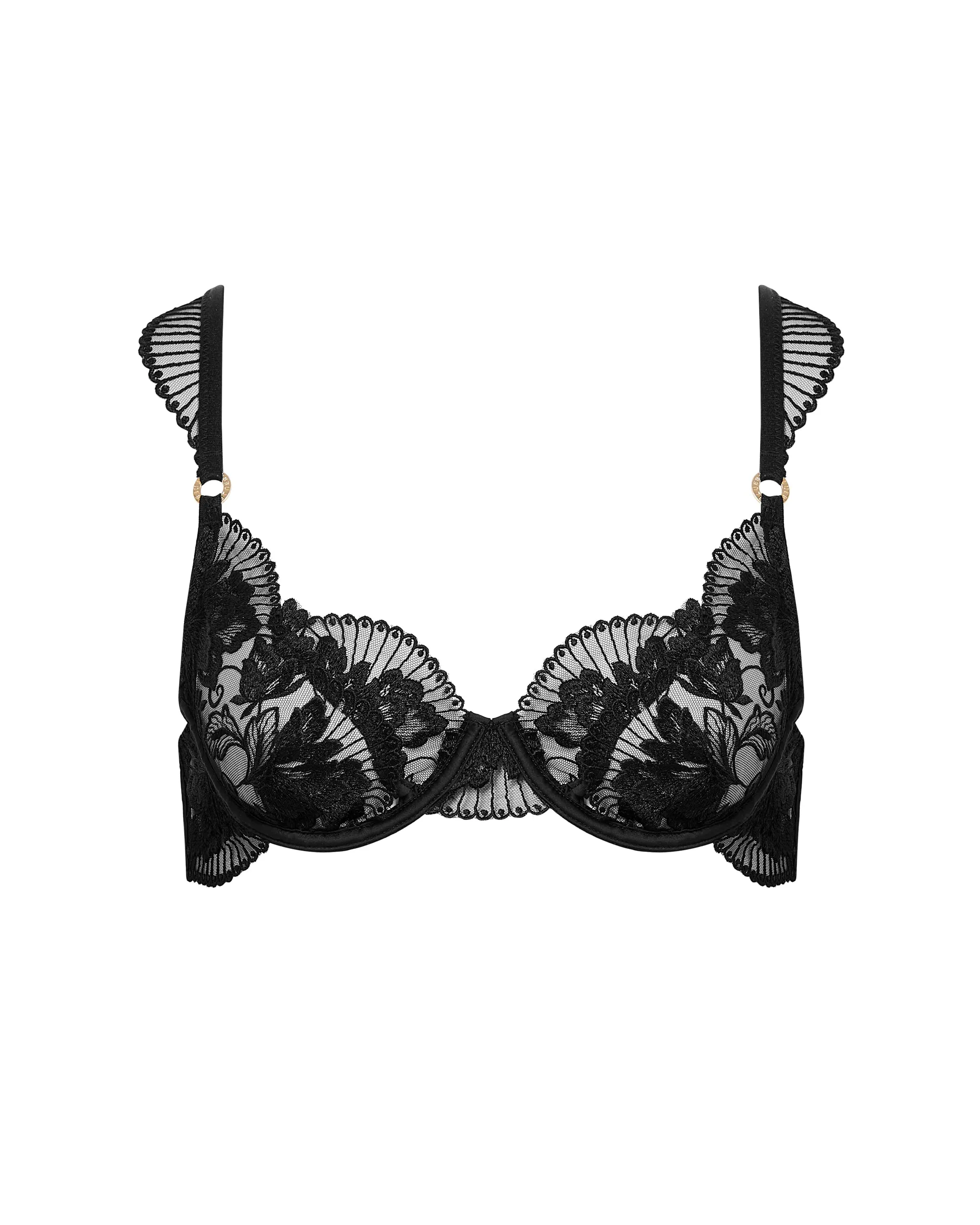 Gabriella Floral Embroidered Bra Black sold by Bluebella product image thumbnail 5