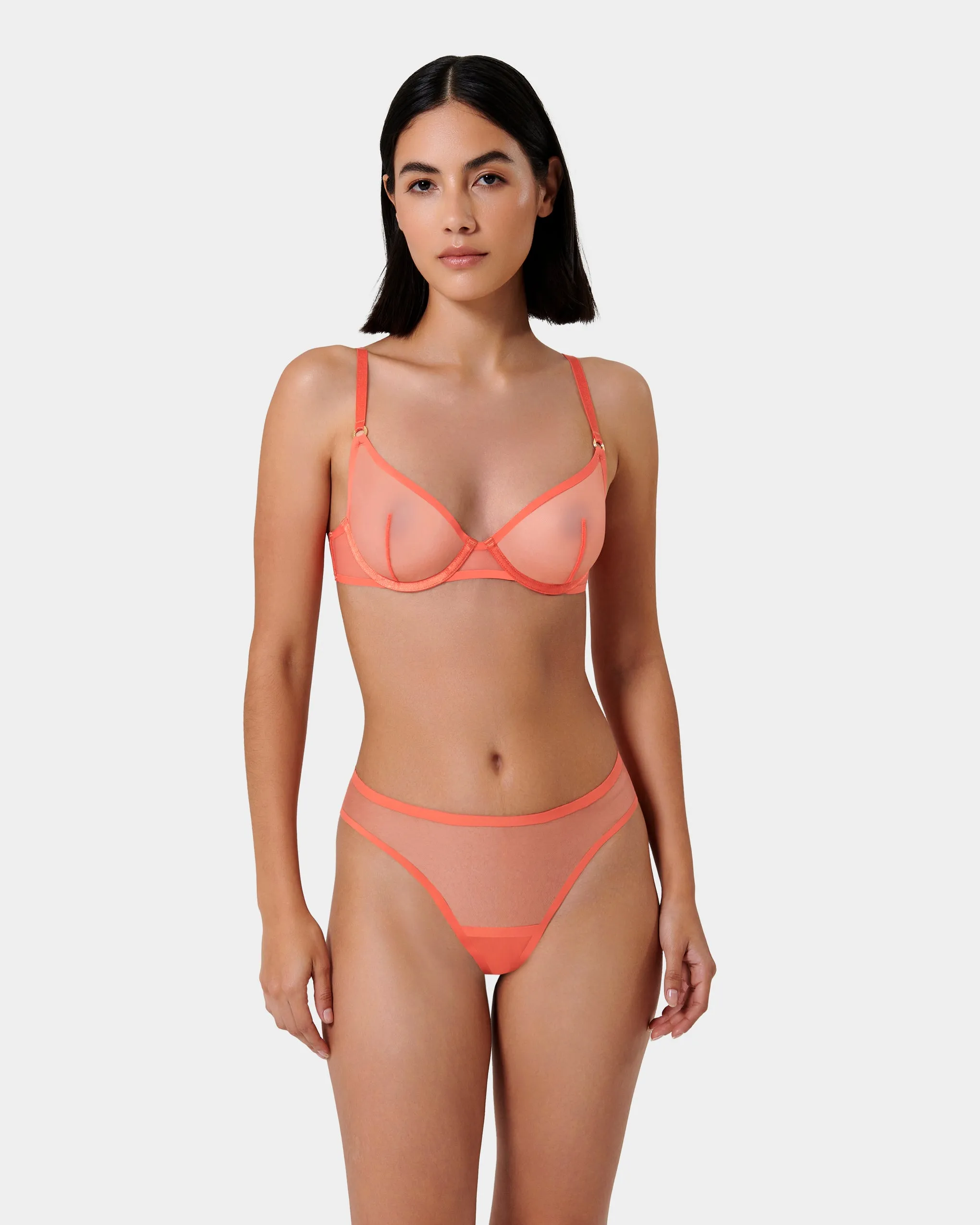Set: Naomi Hot Coral sold by Bluebella