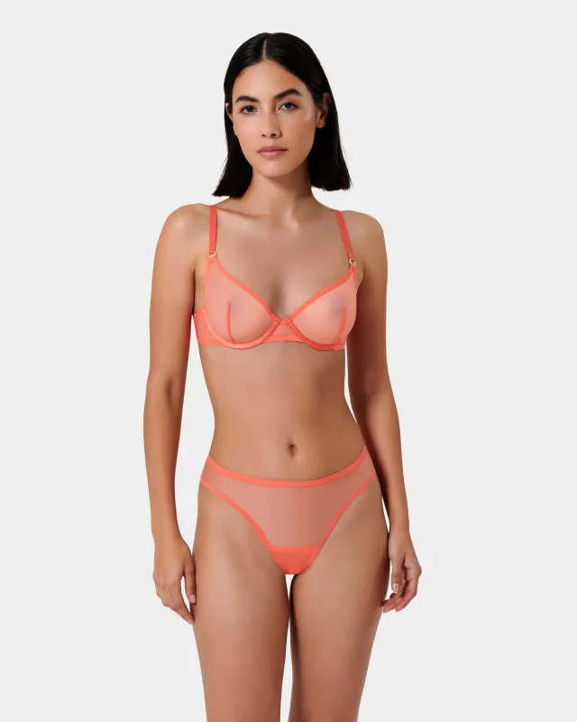 Set: Naomi Hot Coral sold by Bluebella