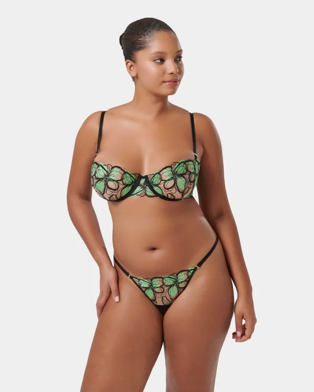 Set: Odette Black/Summer Green sold by Bluebella