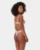 Marisa Embroidered Sheer Bodysuit White sold by Bluebella
