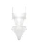 Marisa Embroidered Sheer Bodysuit White sold by Bluebella