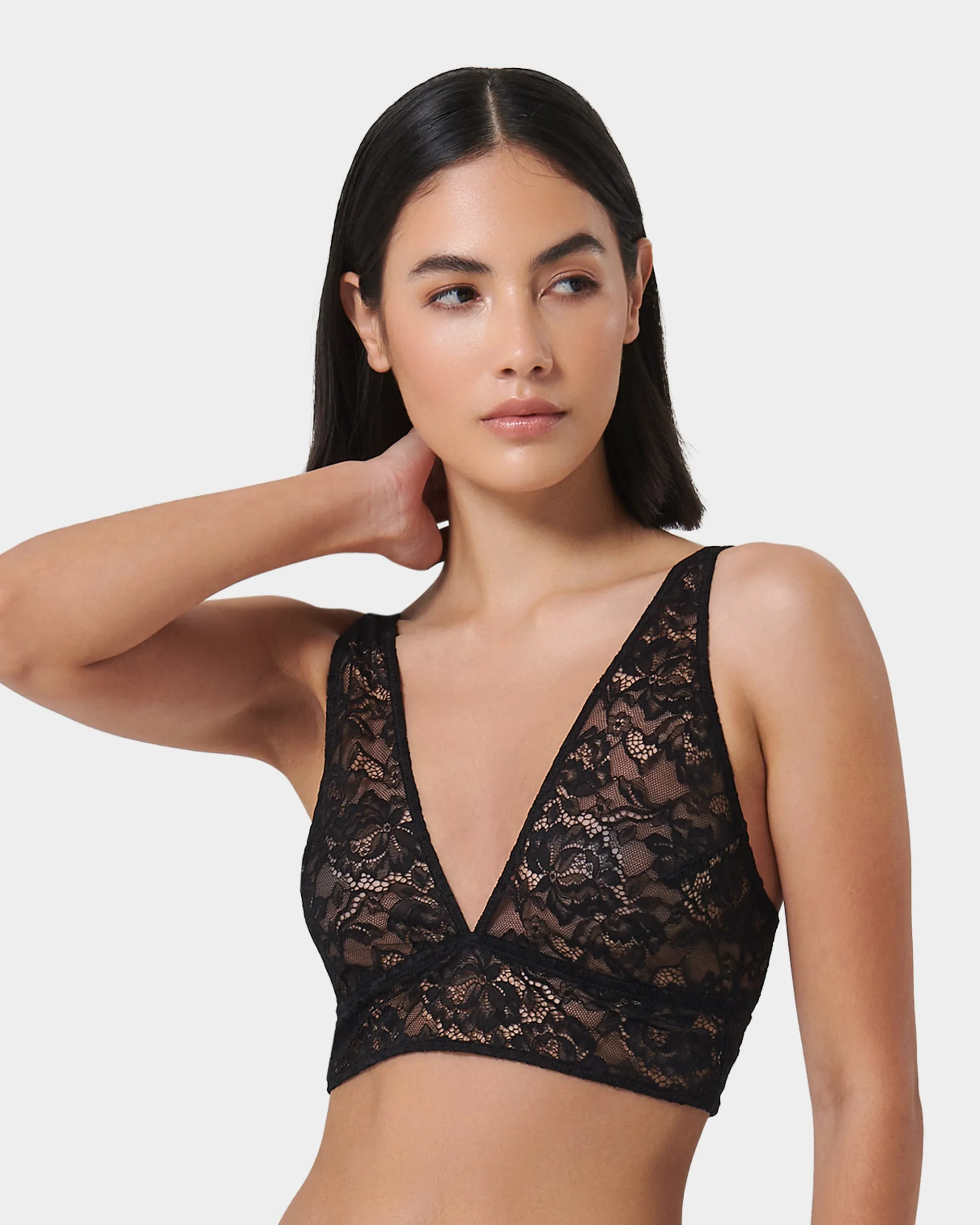 Fallon Lace Bralette Black sold by Bluebella