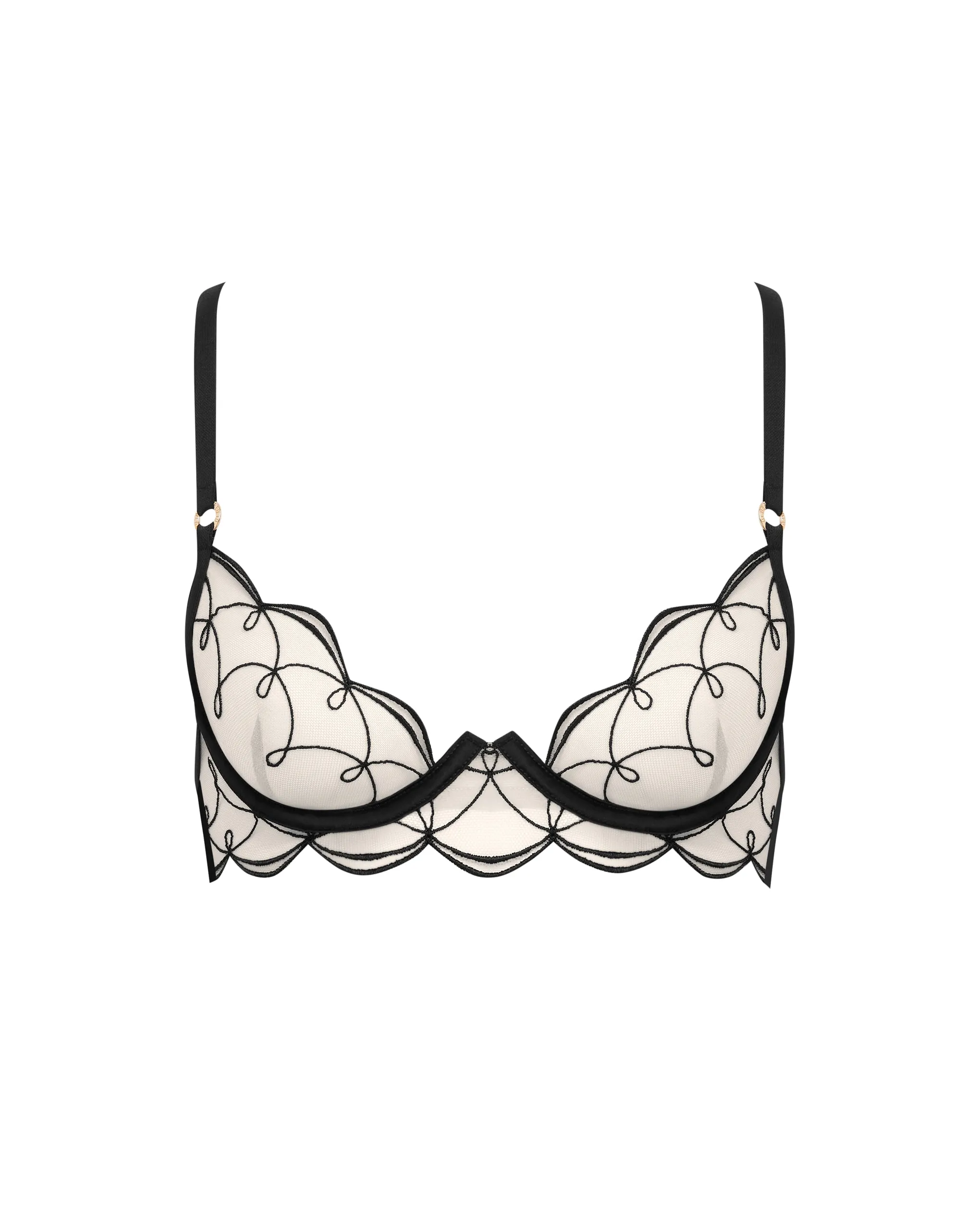 Marceline Embroidered Sheer Bra Black sold by Bluebella product image thumbnail 5