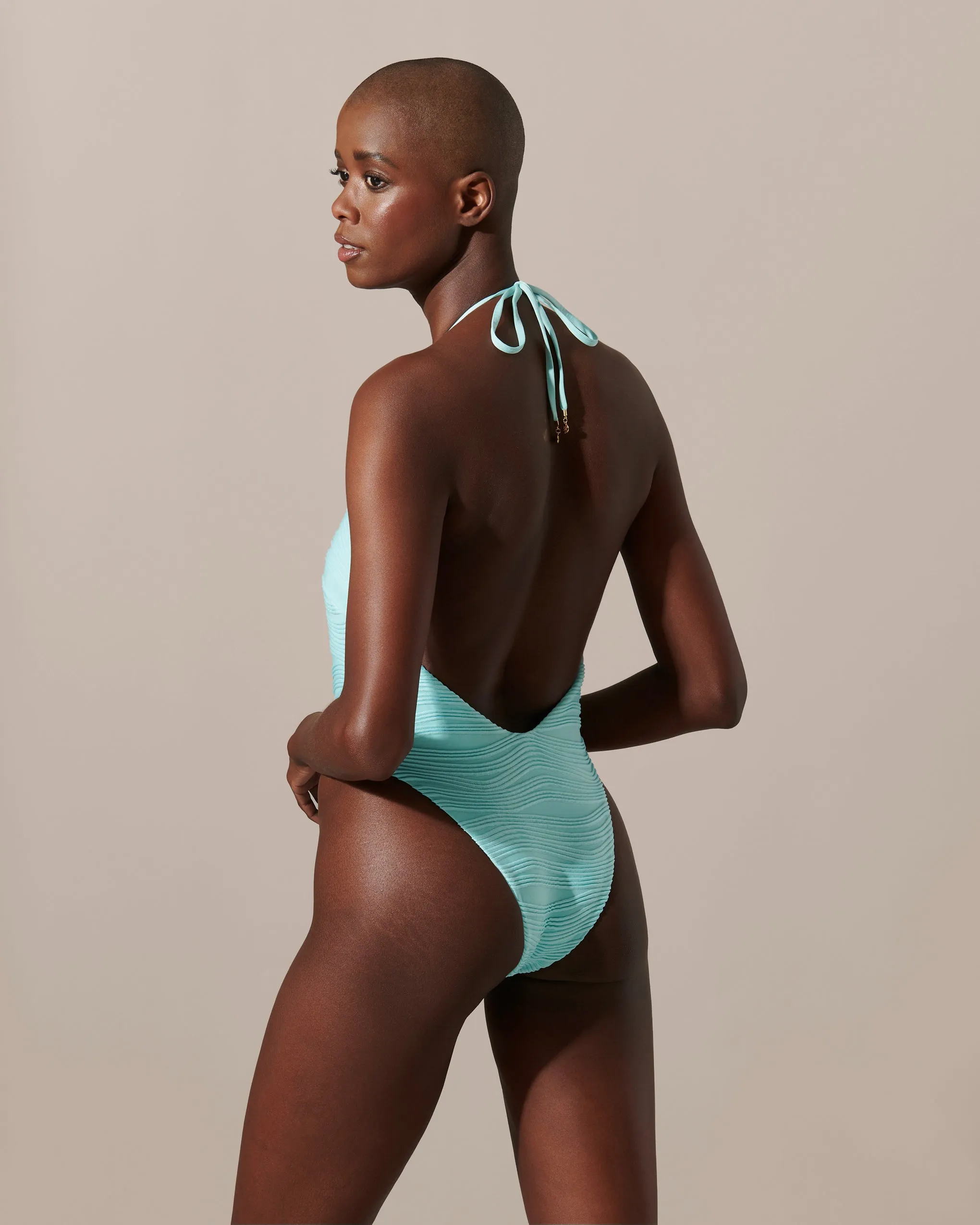 Orta Plunge Swimsuit Island Paradise Blue sold by Bluebella product image thumbnail 3