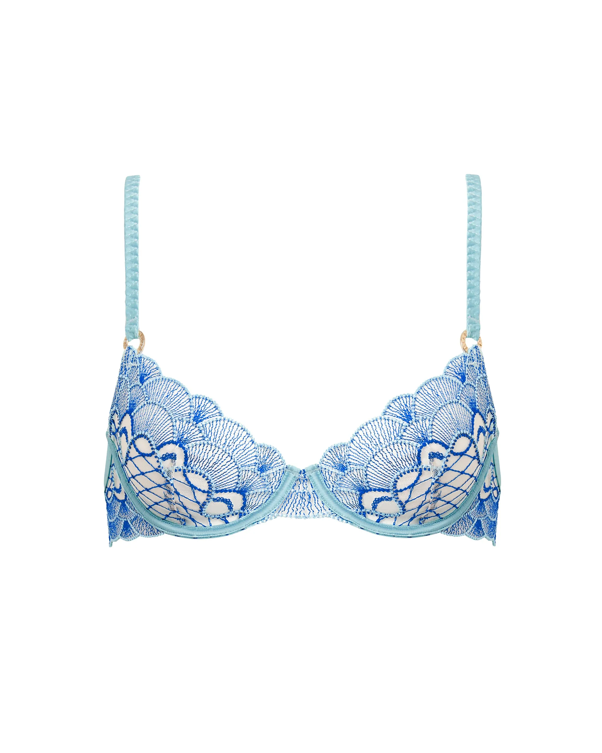 Elina Wired Bra Egyptian Blue/Island Paradise Blue/Sheer sold by Bluebella product image thumbnail 5