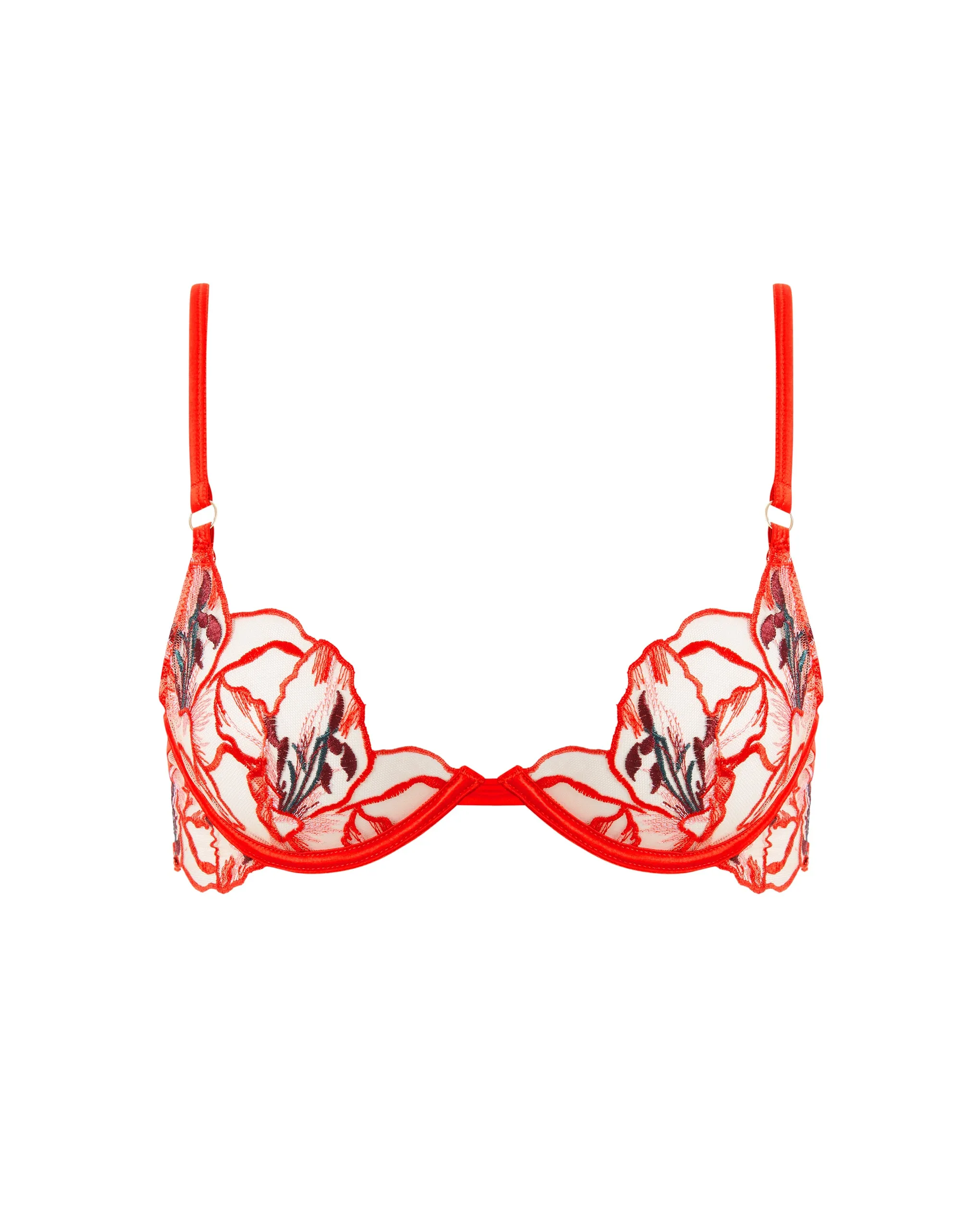 Asha Sheer Floral Bra Red sold by Bluebella product image thumbnail 5