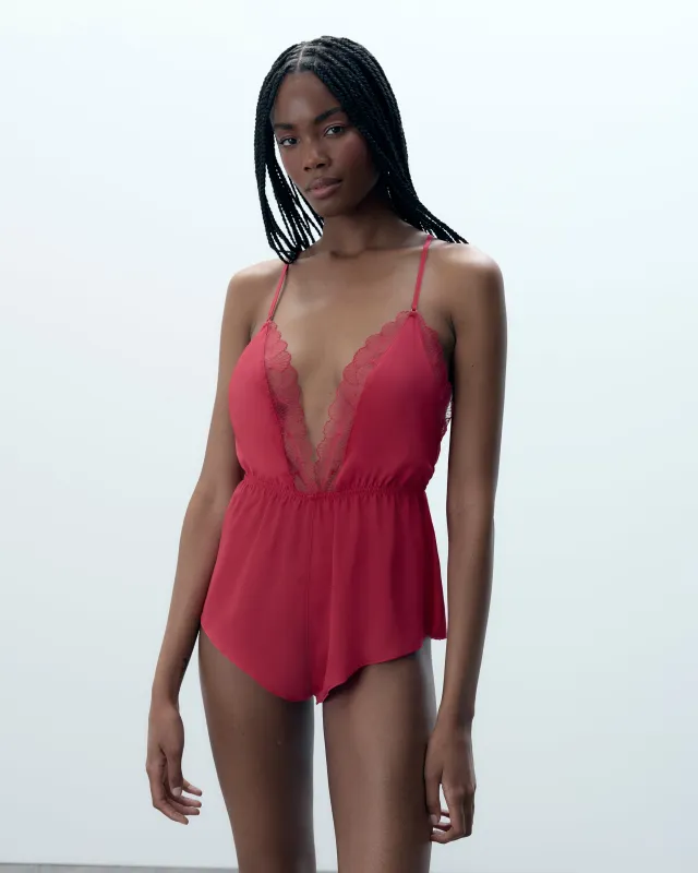 Vermont Luxury Satin Teddy Pink sold by Bluebella