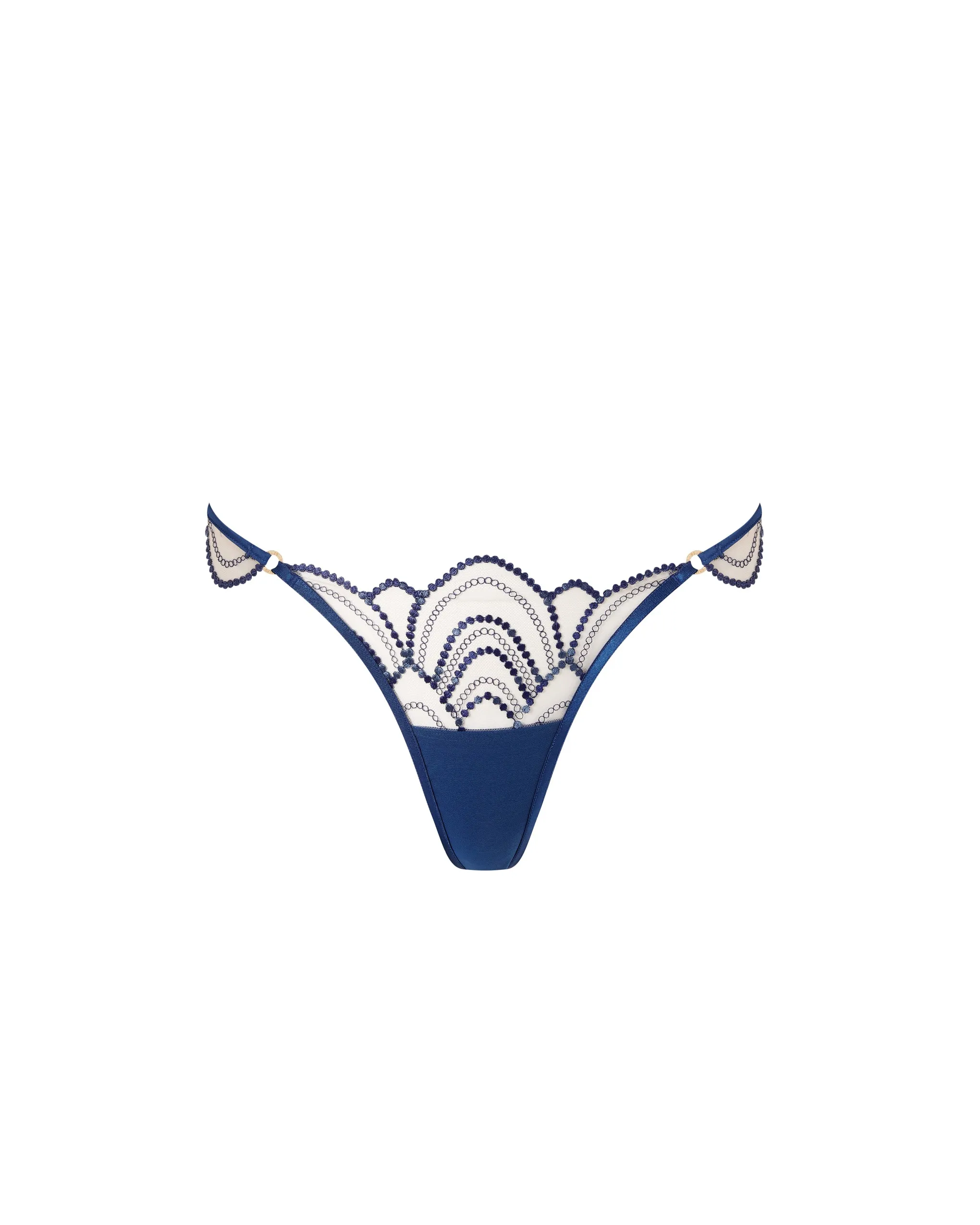 Soraya Embroidered Sheer Thong Blue sold by Bluebella product image thumbnail 5