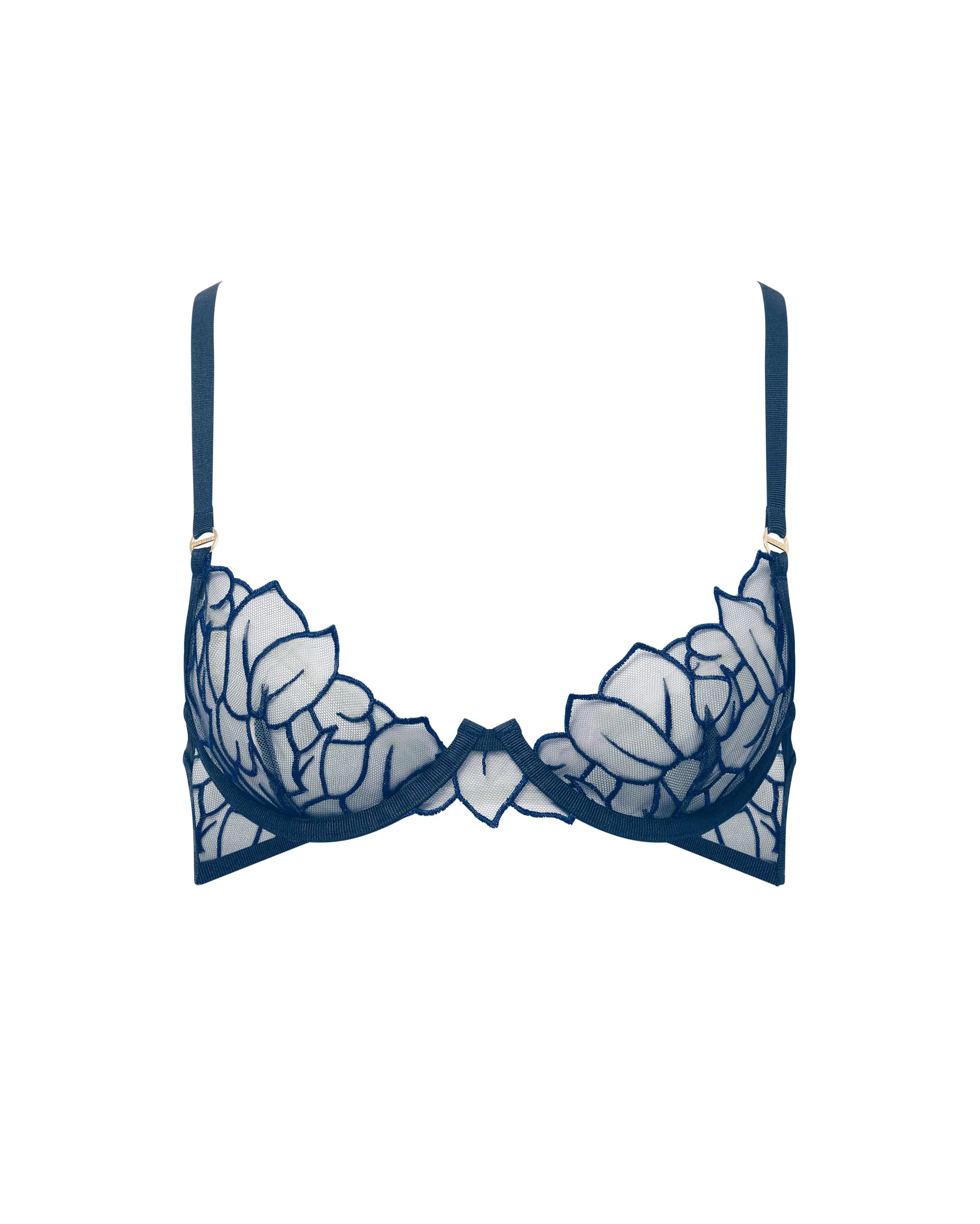 Laurel Leaf Embroidered Bra Navy sold by Bluebella product image thumbnail 5