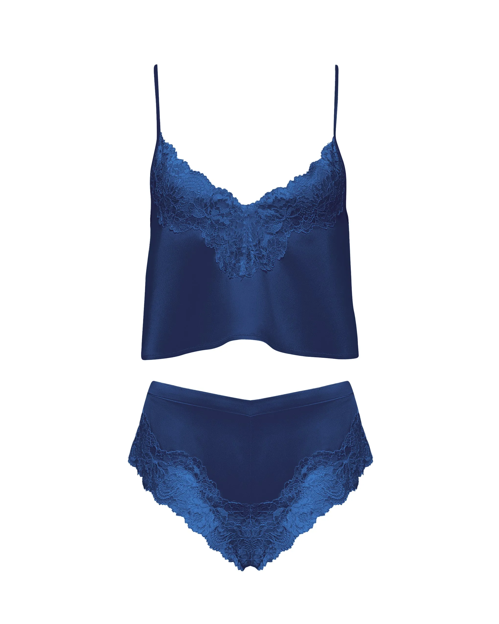 Isabella Satin Cami and Short Set Navy sold by Bluebella product image thumbnail 5