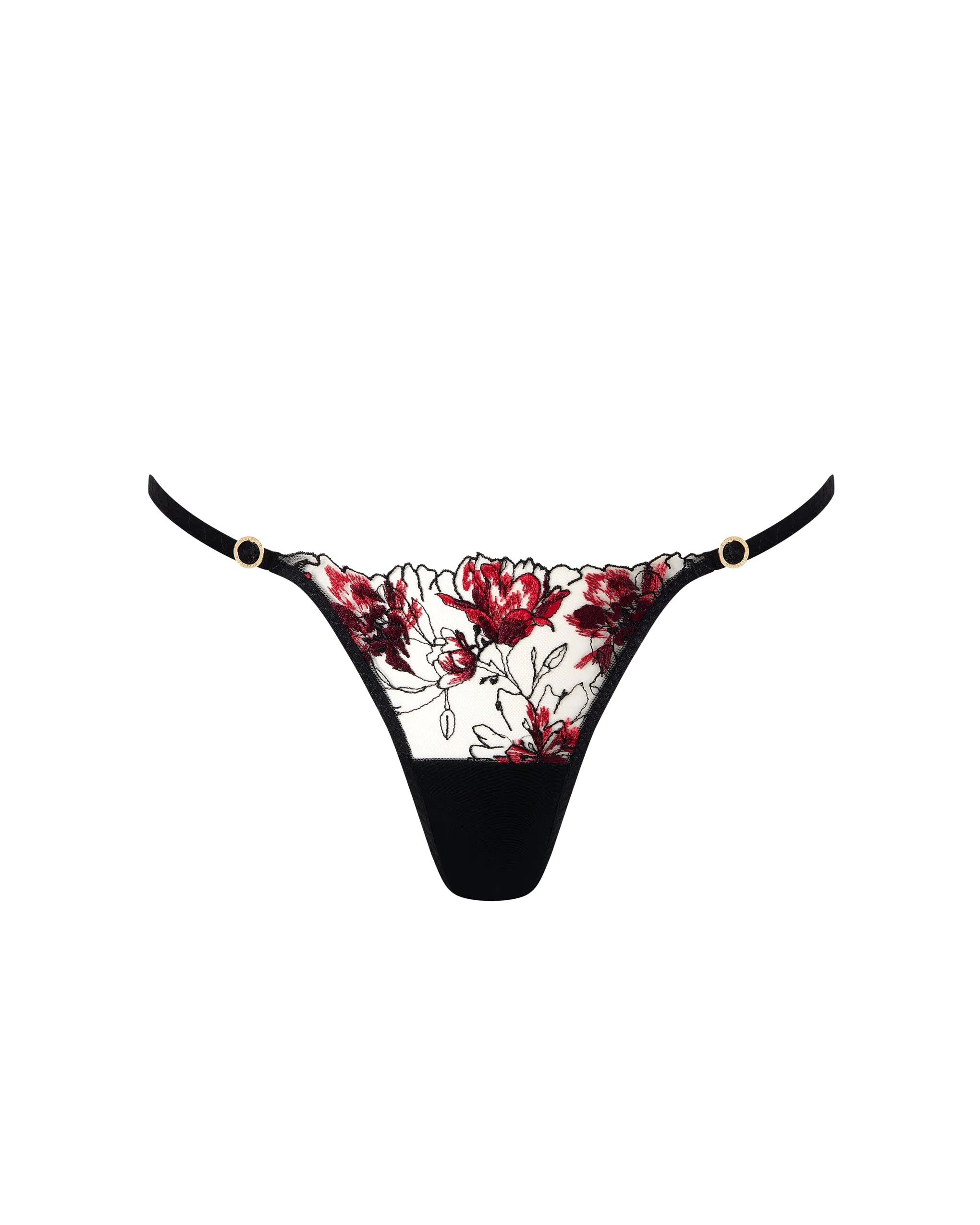 Calista Sheer Floral Brief Black/Cherry sold by Bluebella product image thumbnail 5